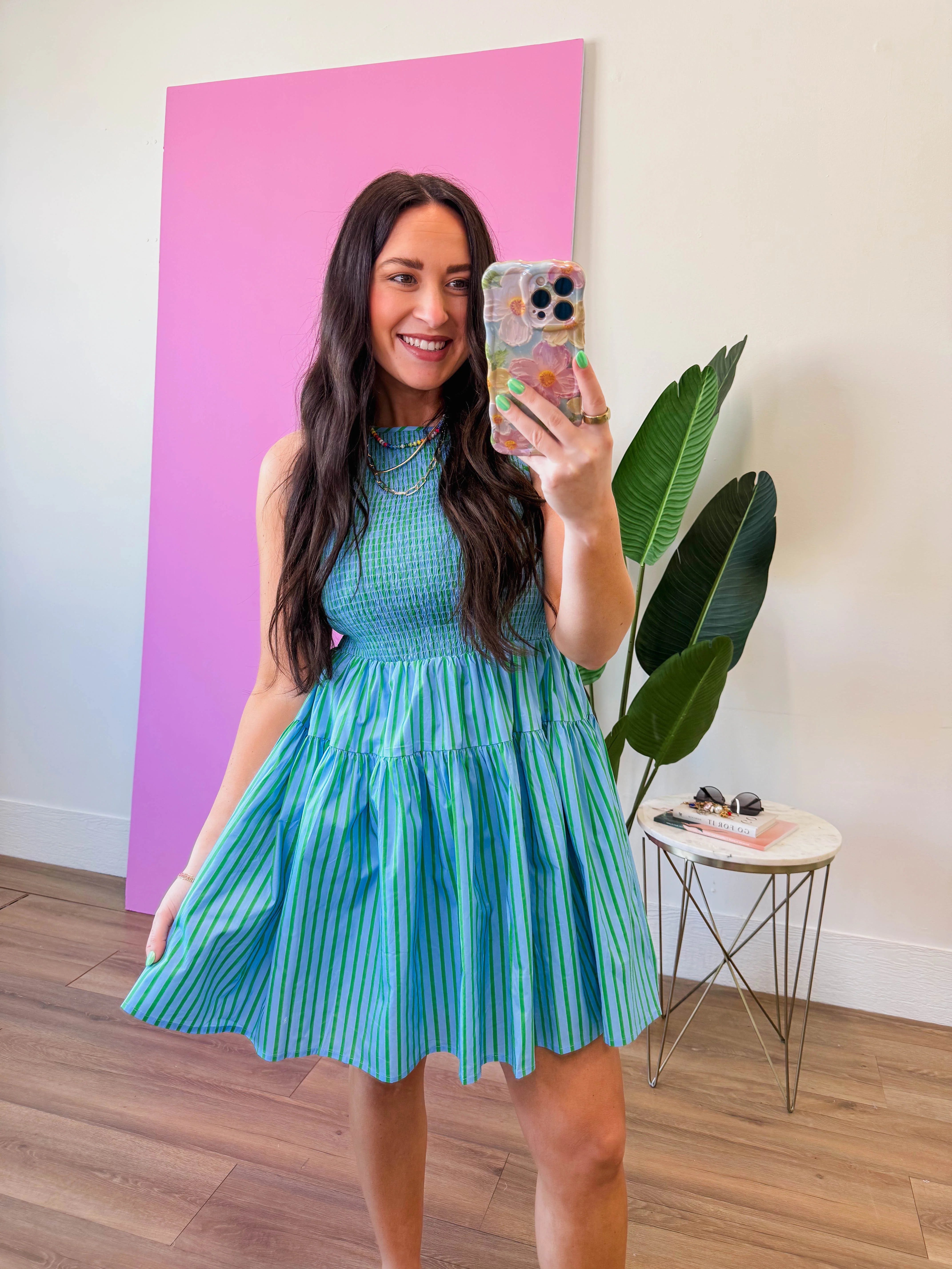 Rory Striped Mini Dress - Image 3