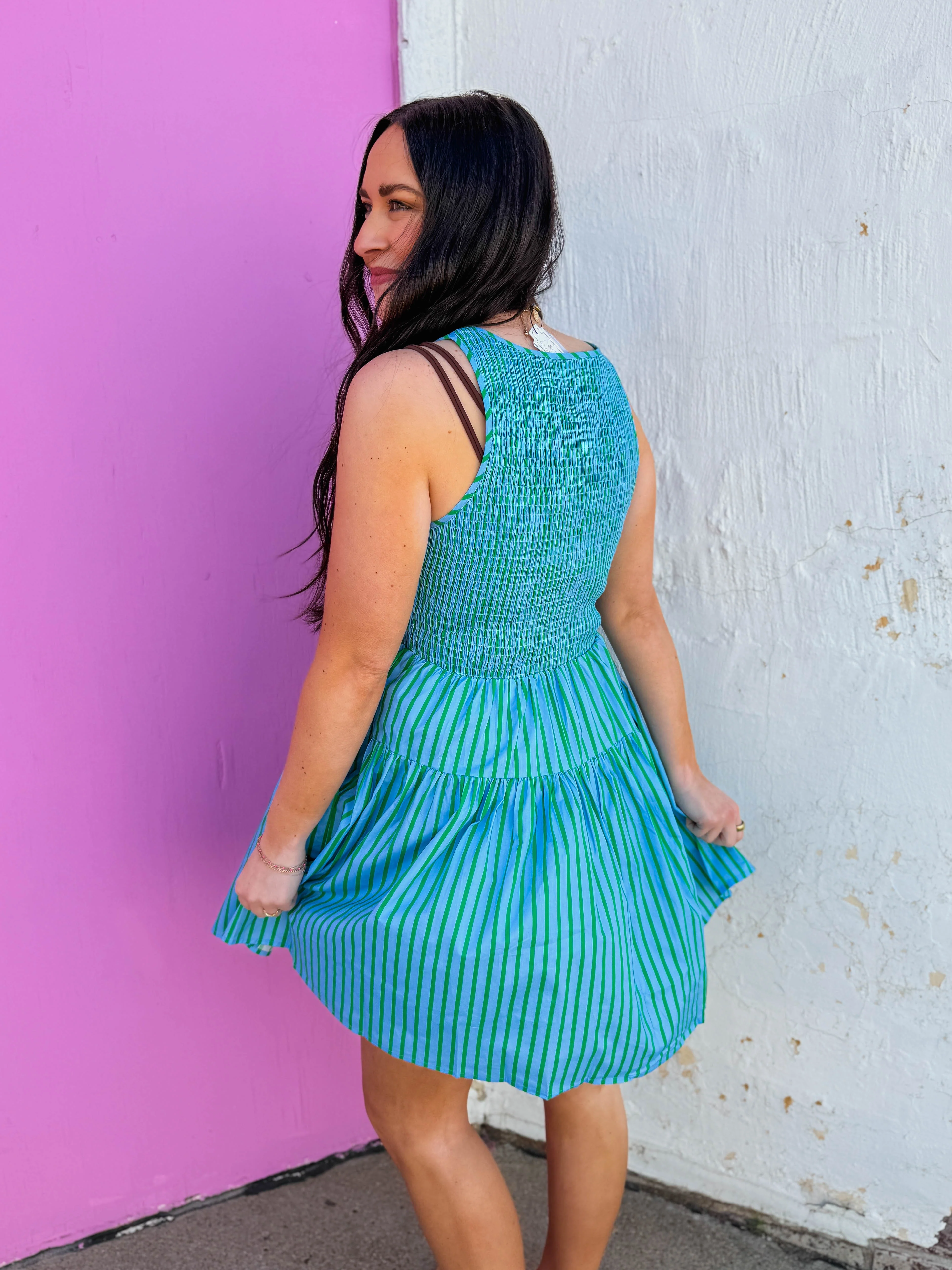 Rory Striped Mini Dress - Image 6