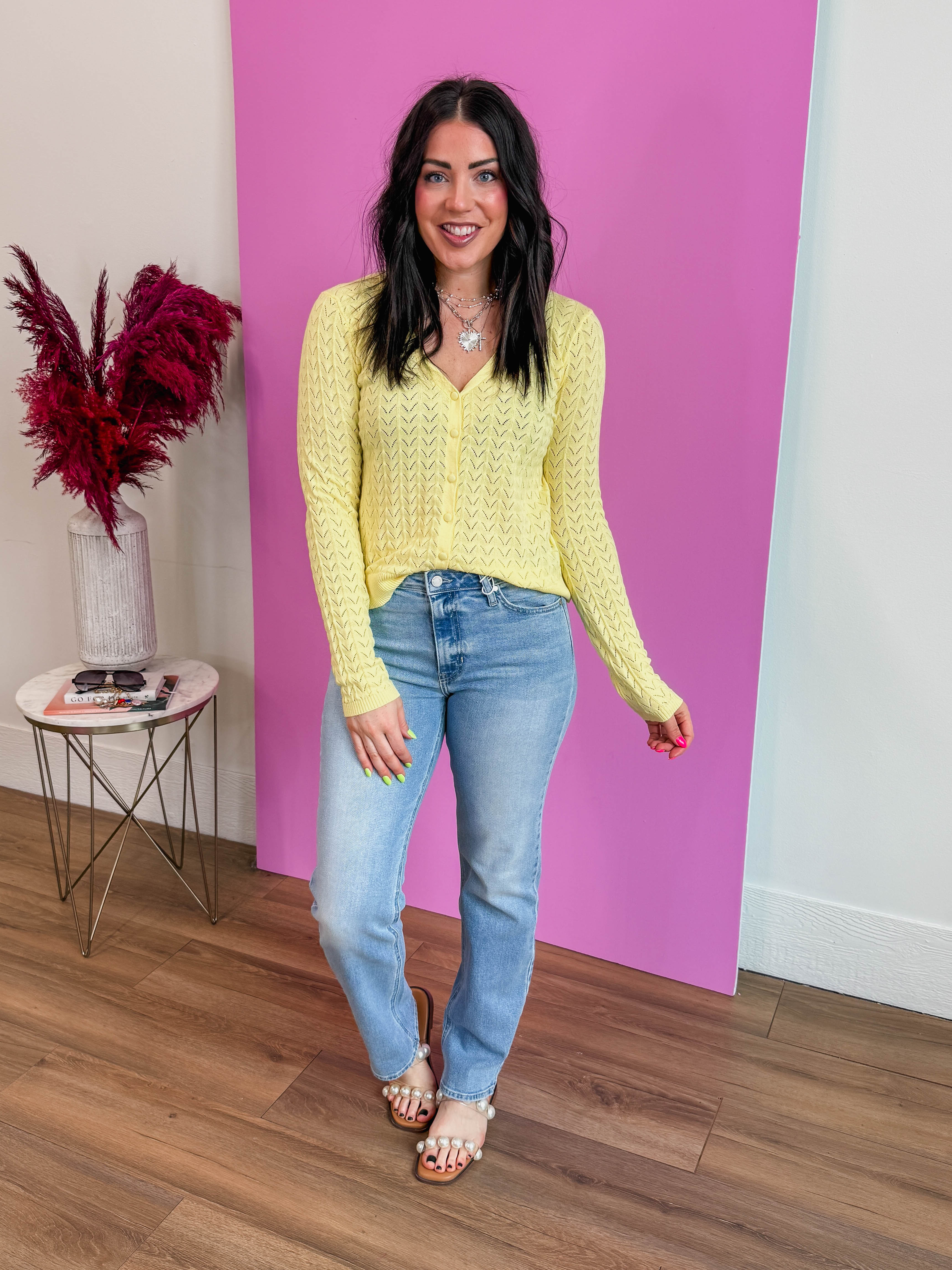 Rowan Mid Rise Straight Leg Denim