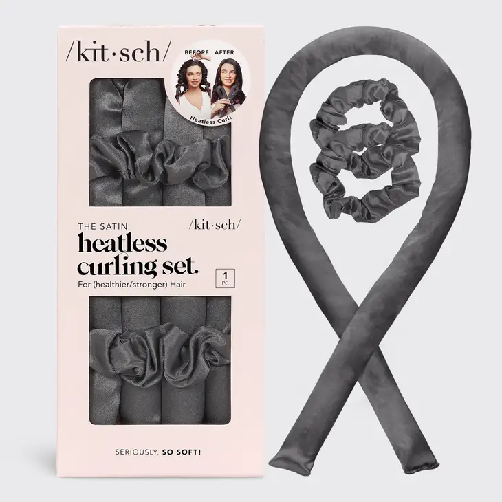 Satin Heatless Curling Set-Charcoal - Image 2