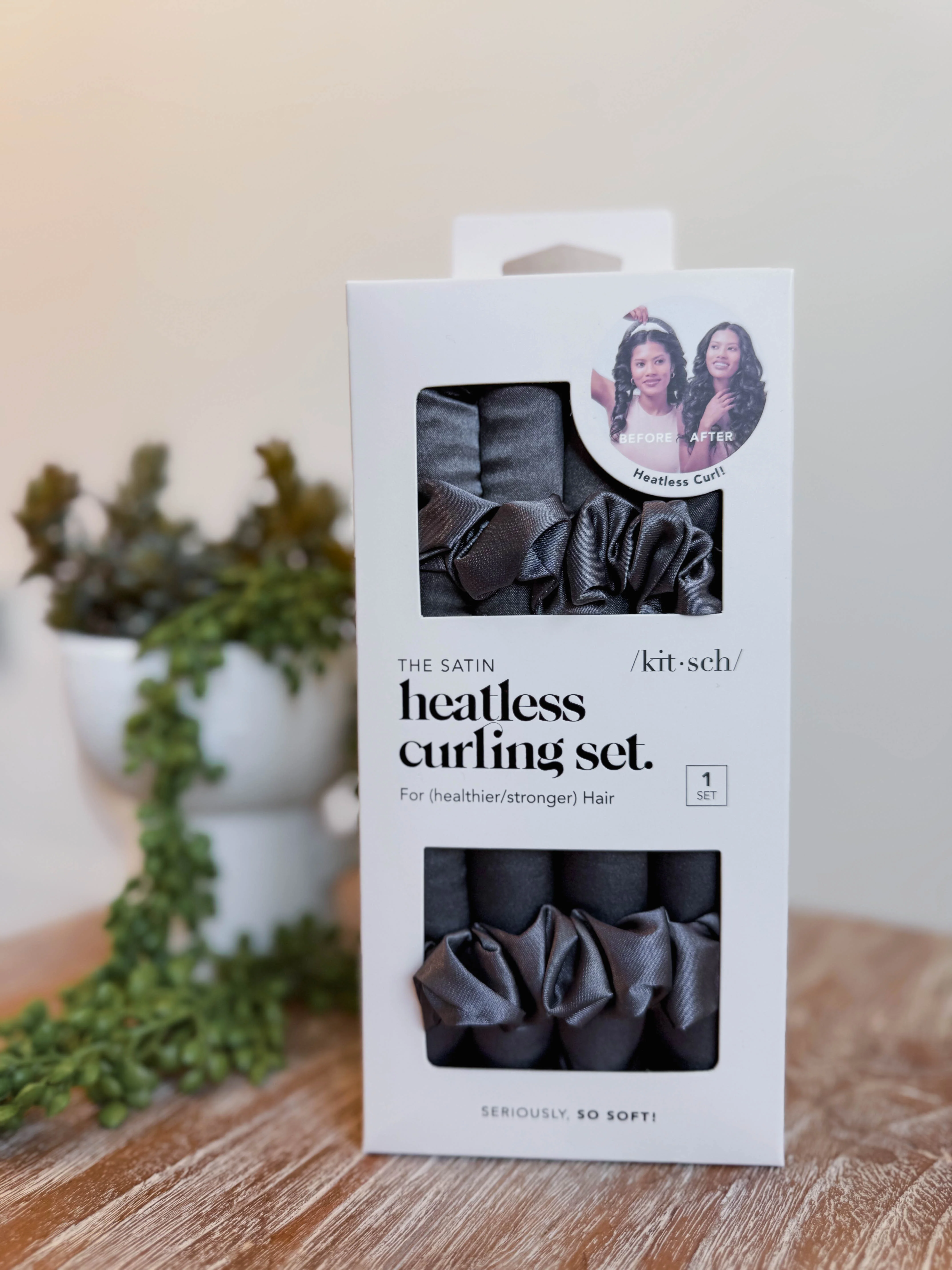 Satin Heatless Curling Set-Charcoal - Image 3