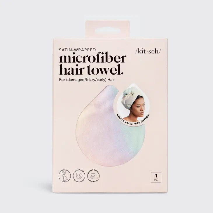 Satin-Wrapped Hair Towel-Aura - Image 5