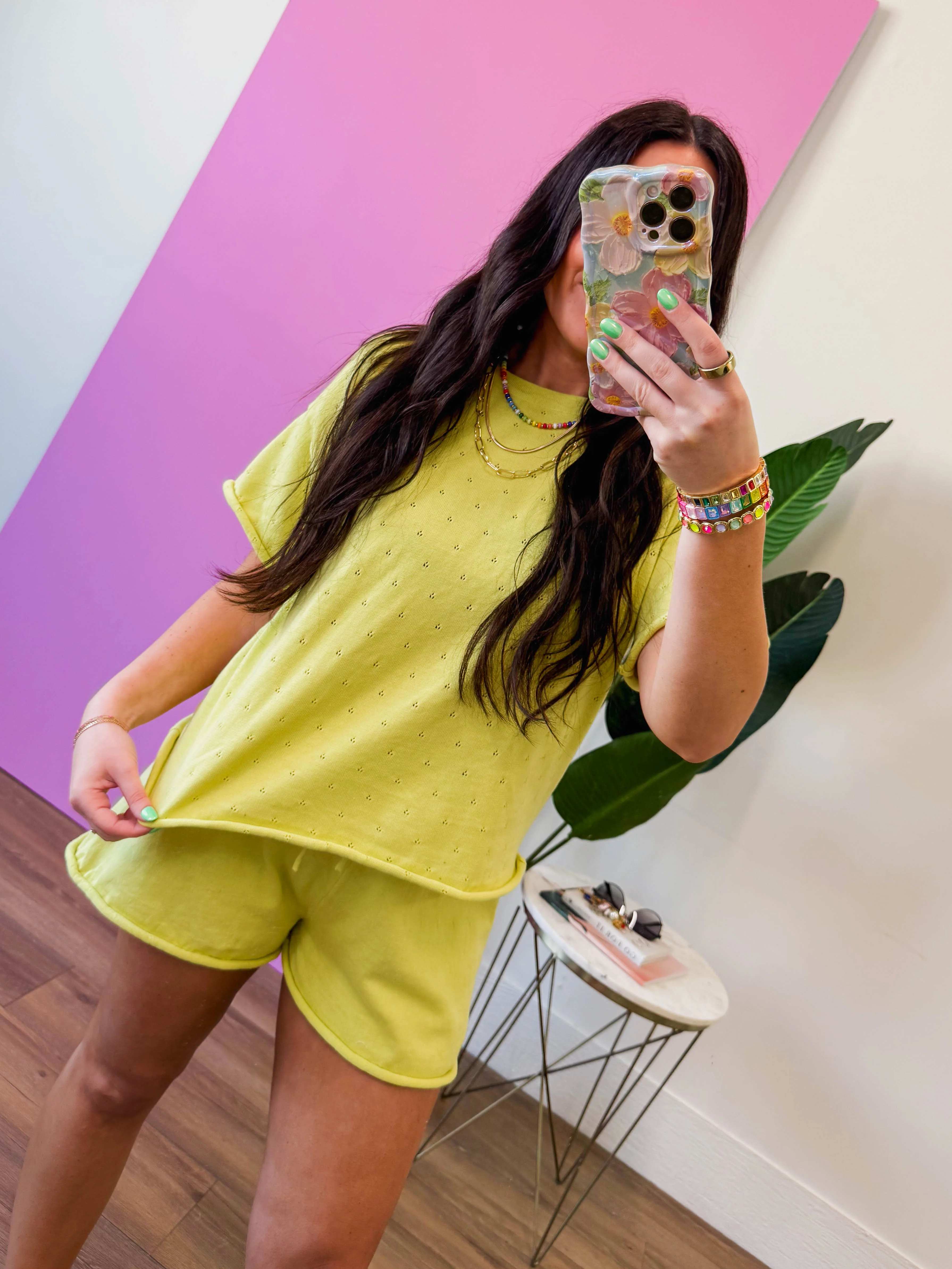Set The Tone Knit Set-Lime - Image 5