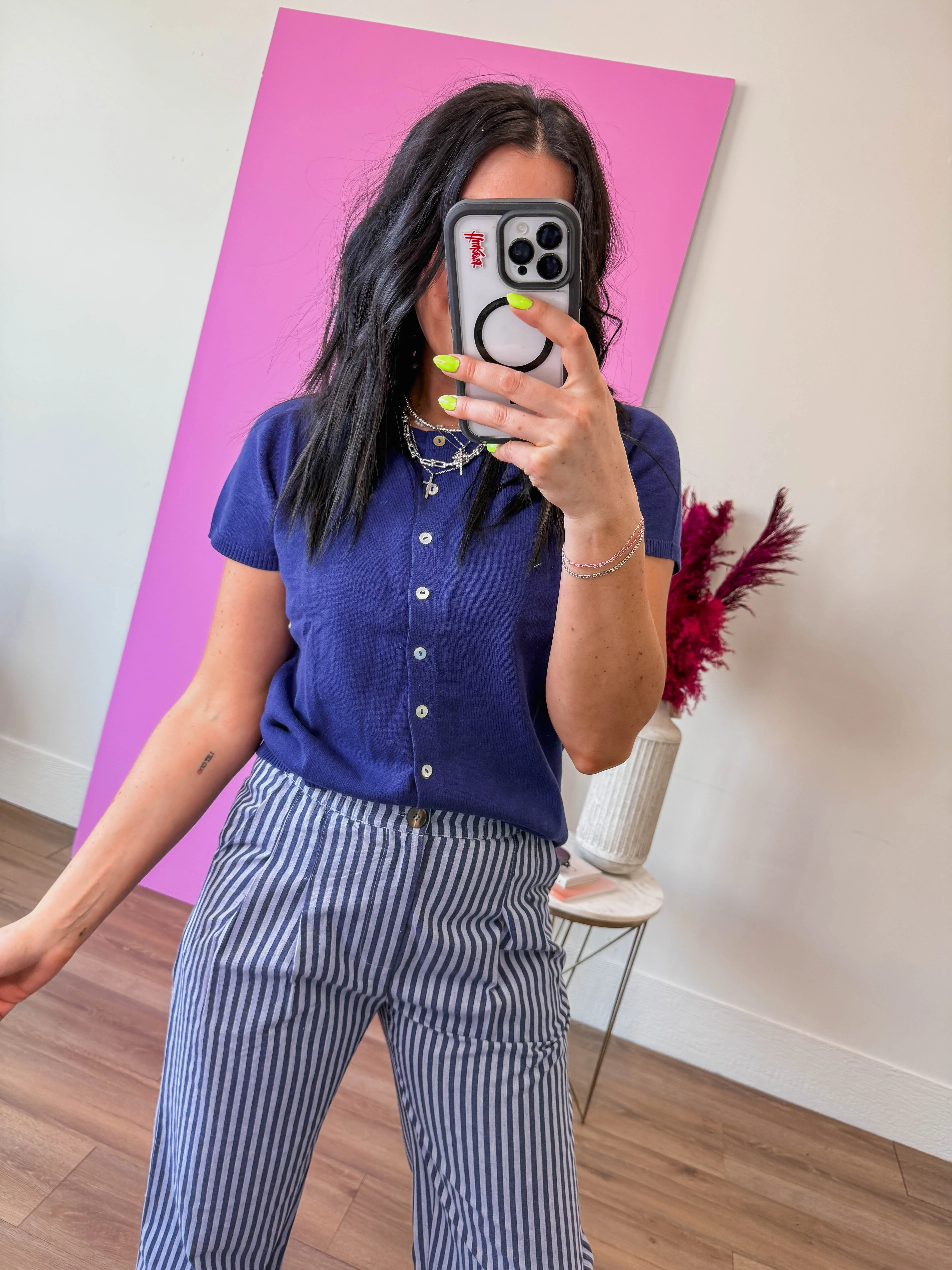 Shay Knit Top-Navy - Image 15