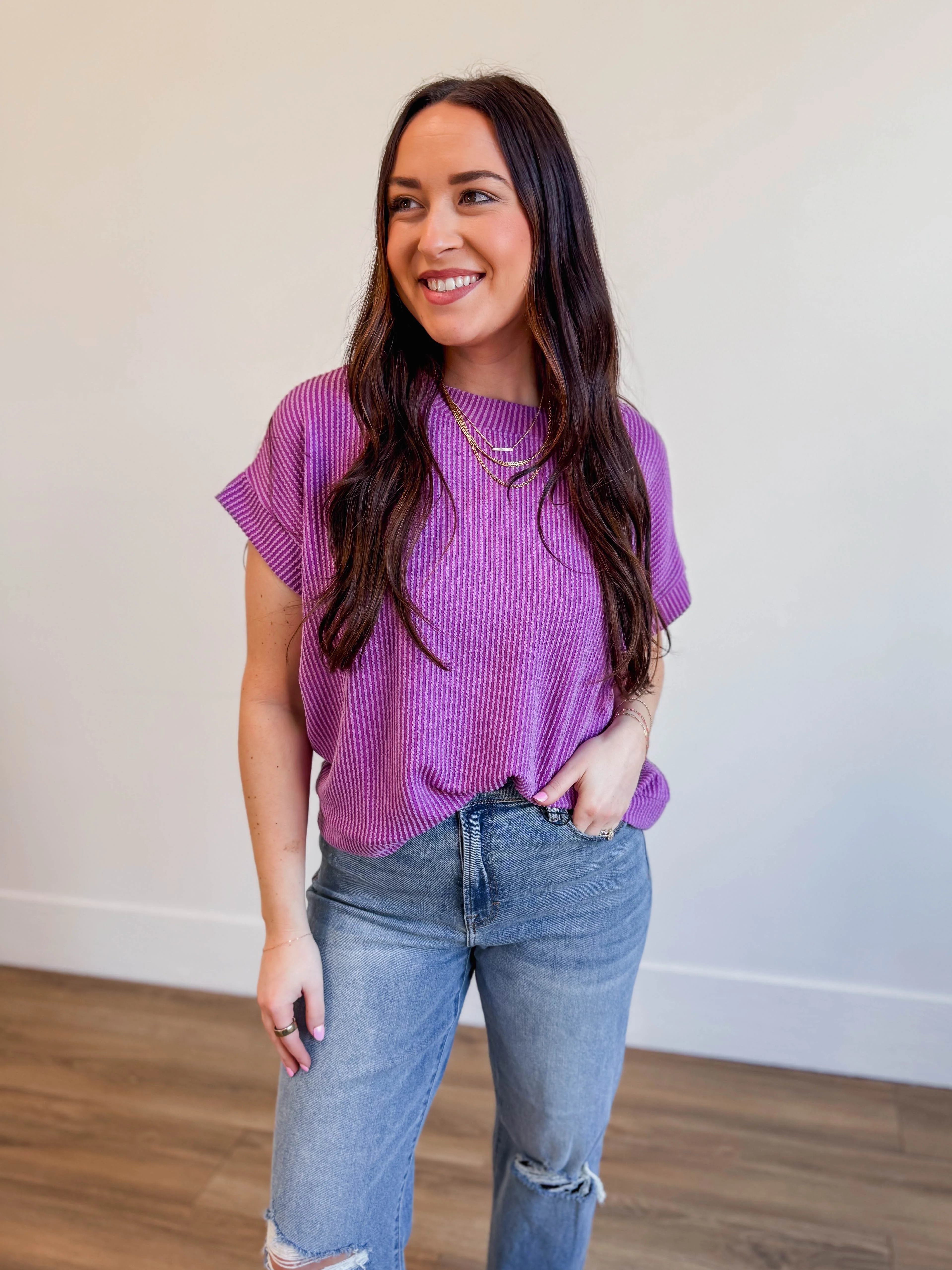 Simple Days Corded Top-Light Plum - Image 3