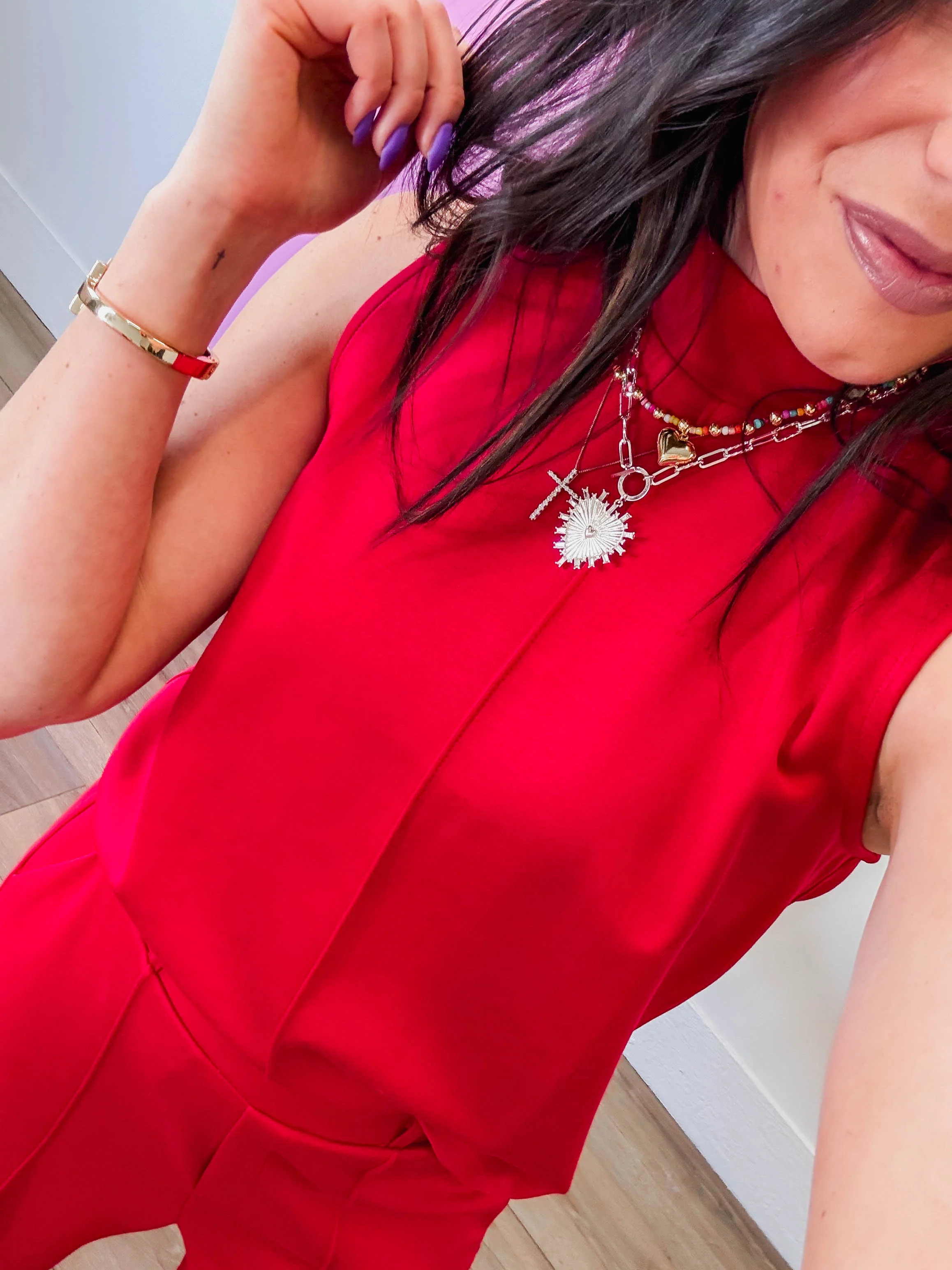 Simply Chic Tank-Red