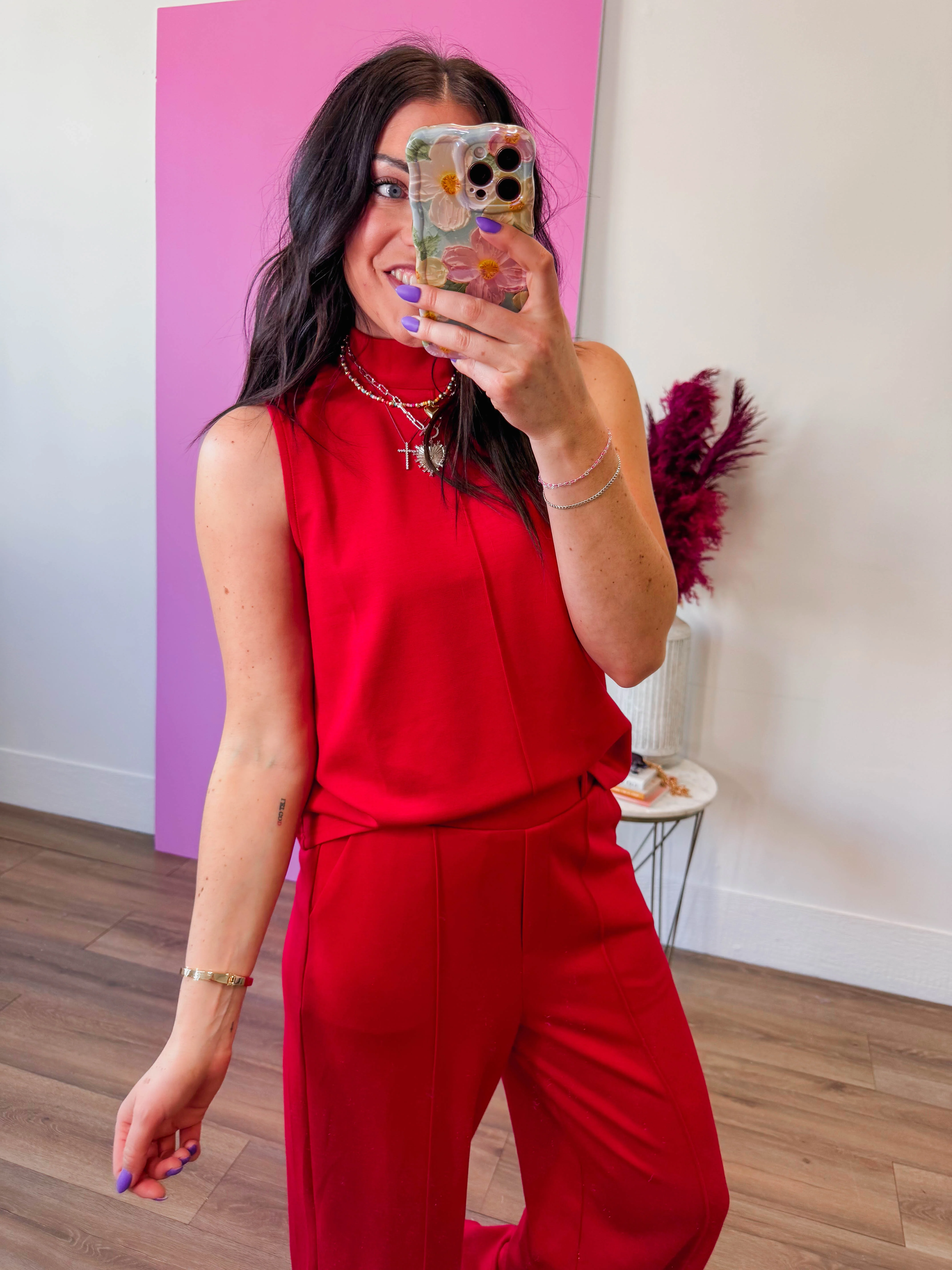 Simply Chic Tank-Red - Image 5