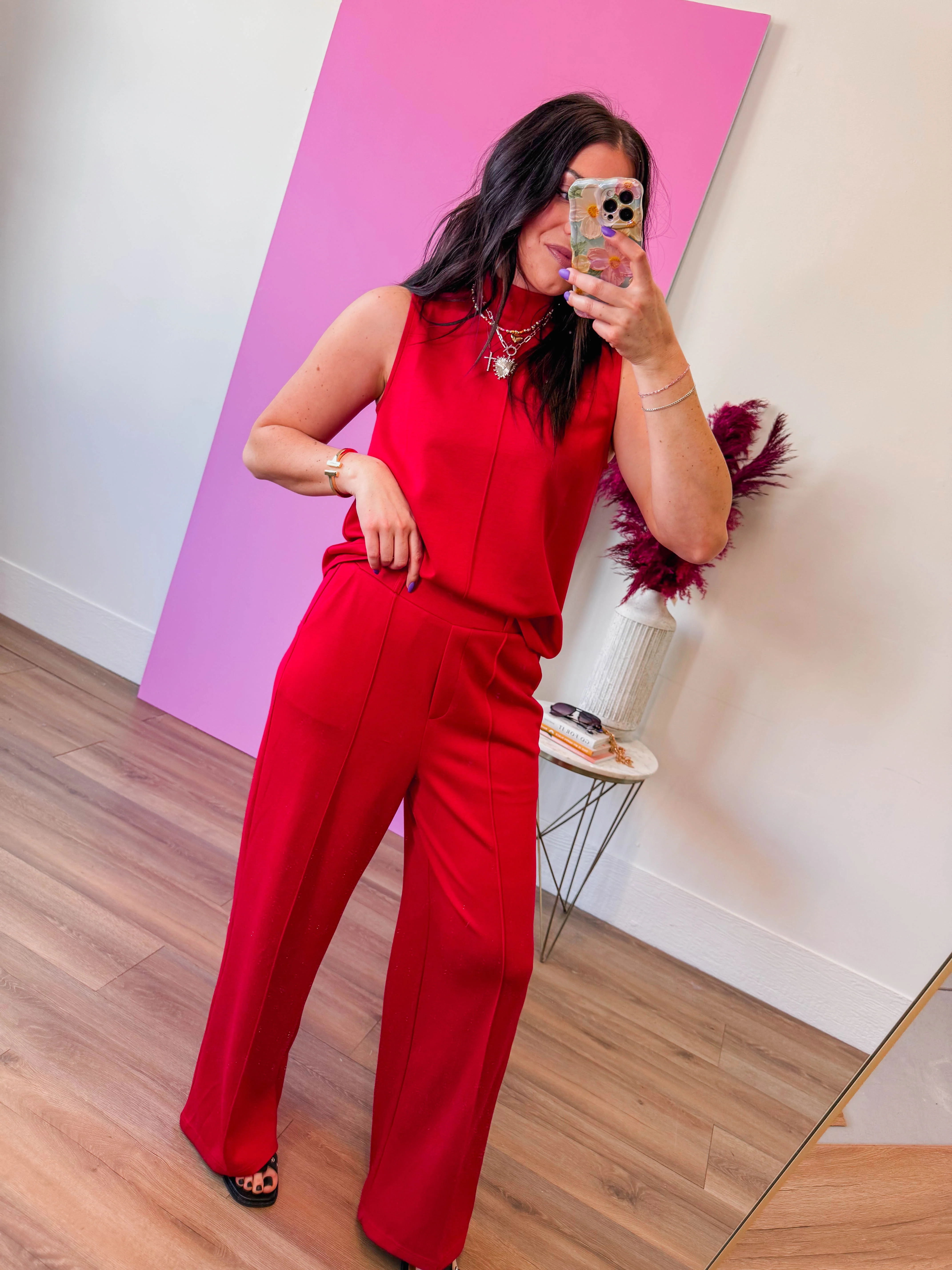 Simply Chic Trousers-Red - Image 13
