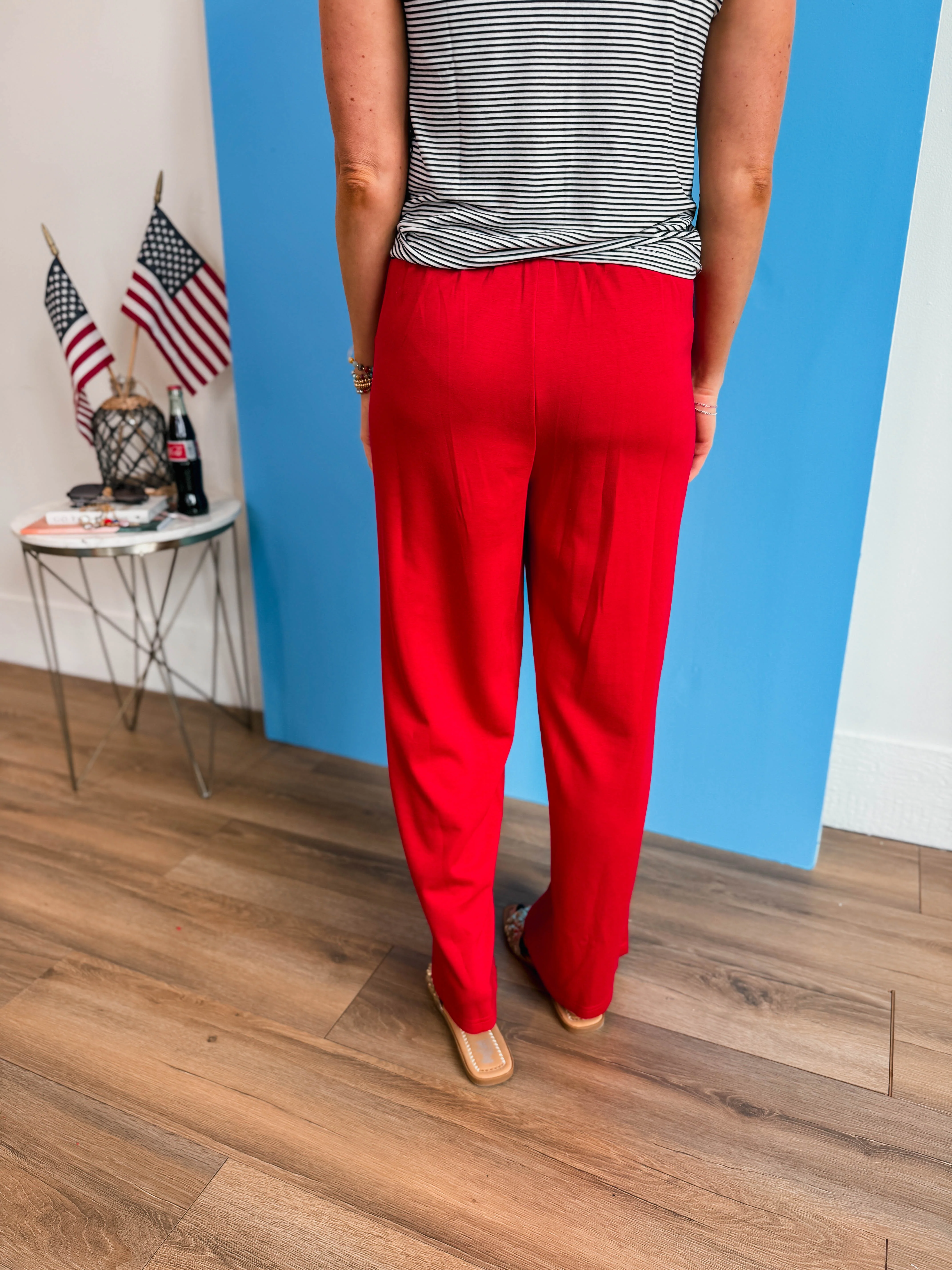Simply Chic Trousers-Red - Image 4