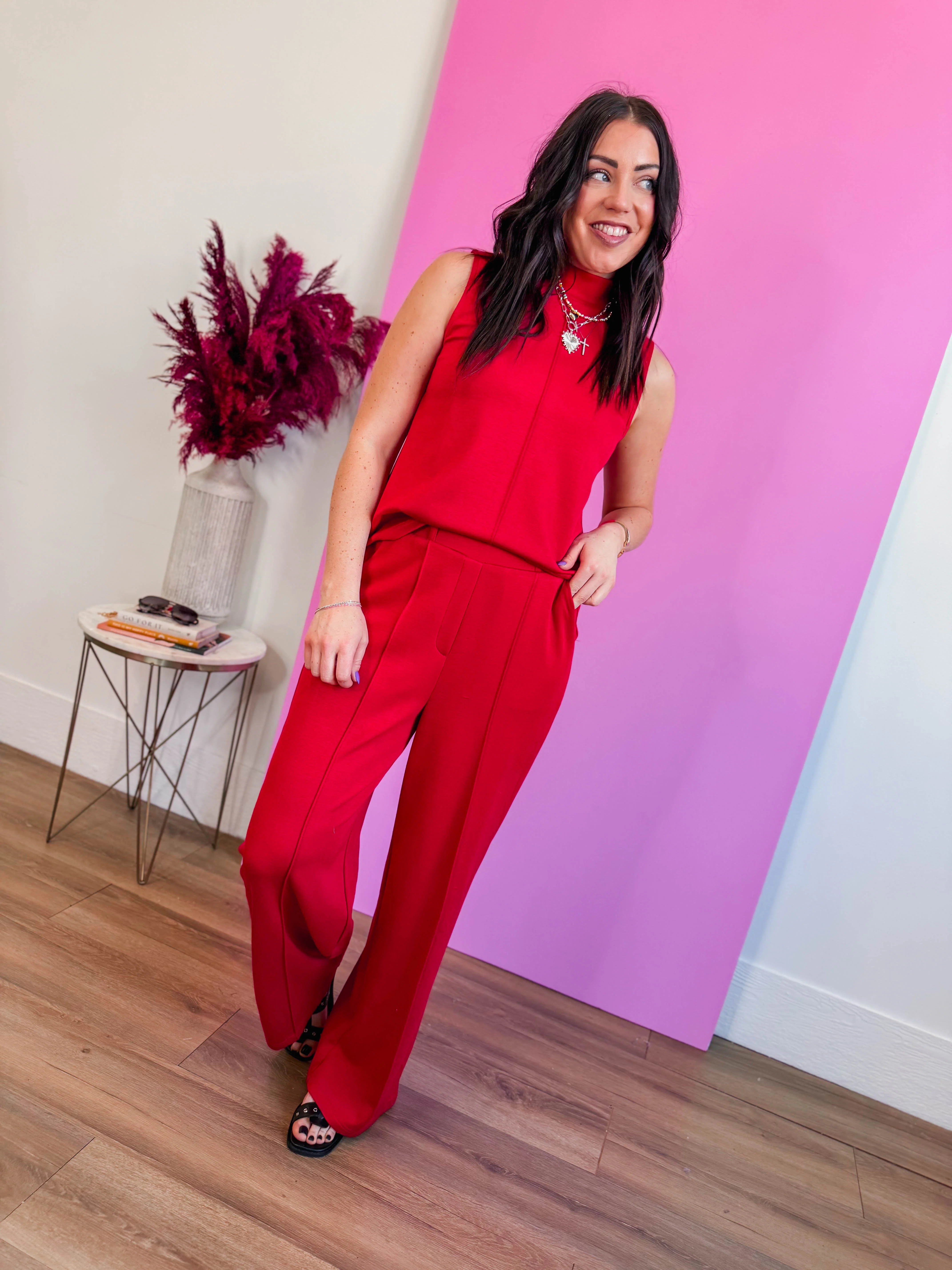 Simply Chic Trousers-Red - Image 5