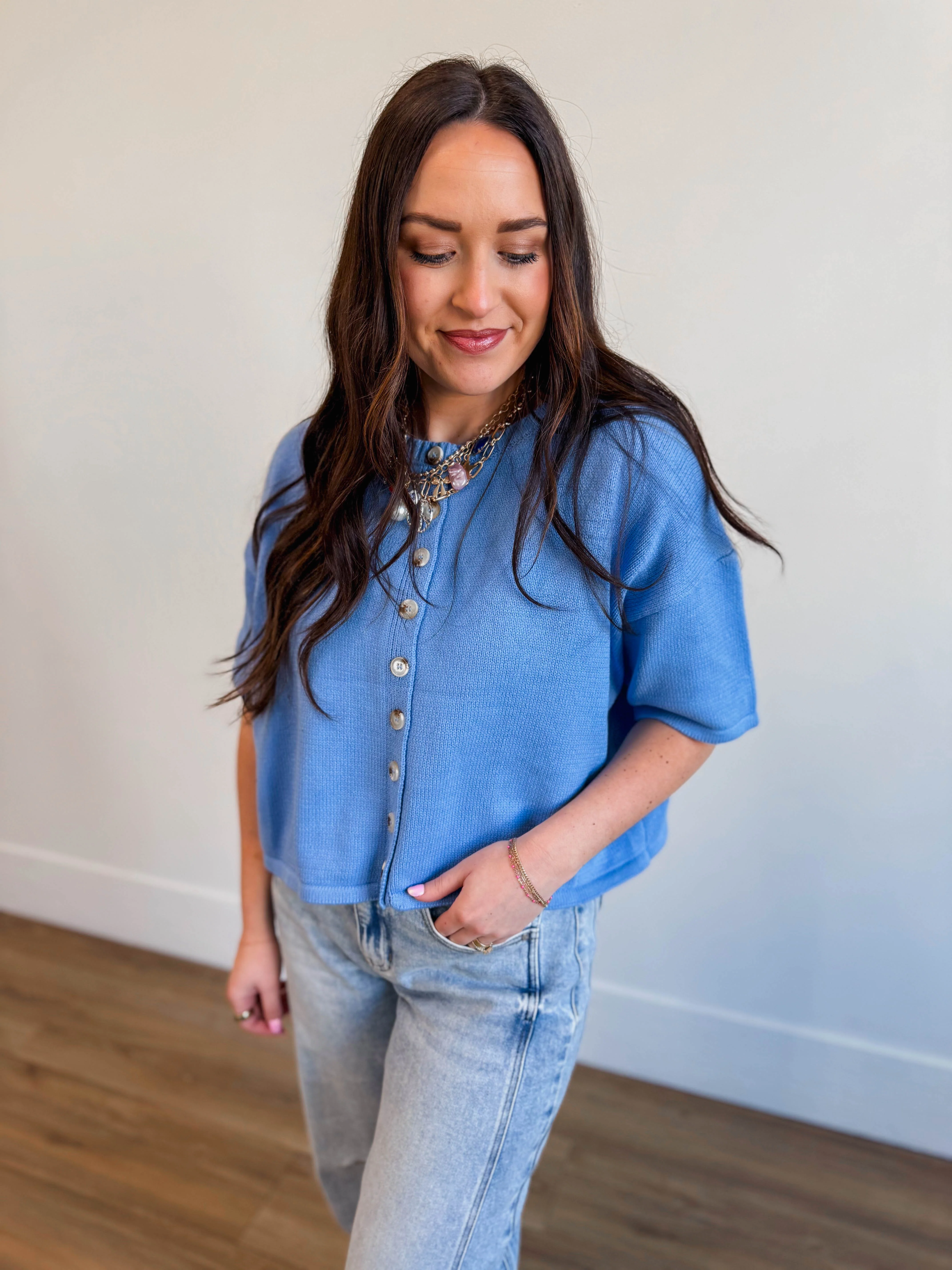 Simply Essential Knit Top-Coastal - Image 5