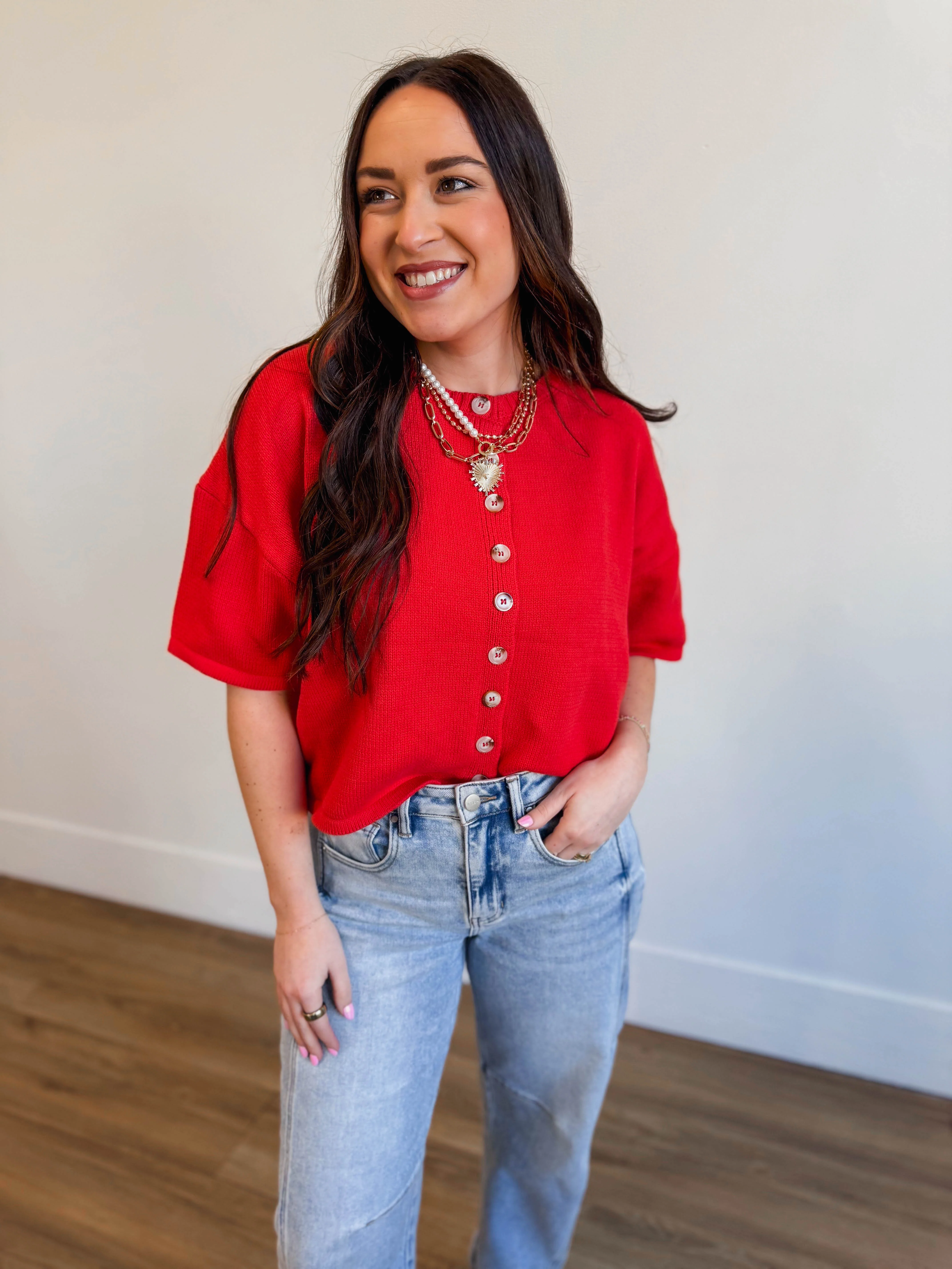 Simply Essential Knit Top-Poppy - Image 4