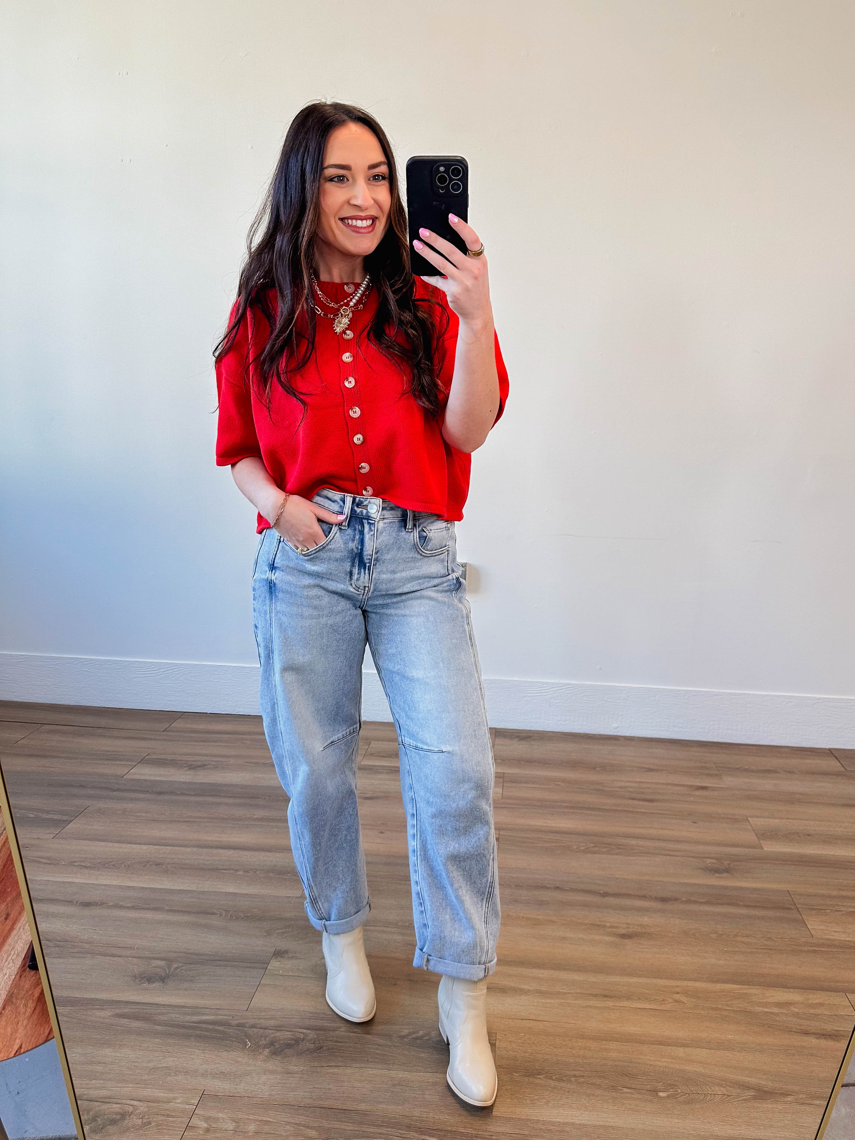 Simply Essential Knit Top-Poppy - Image 6