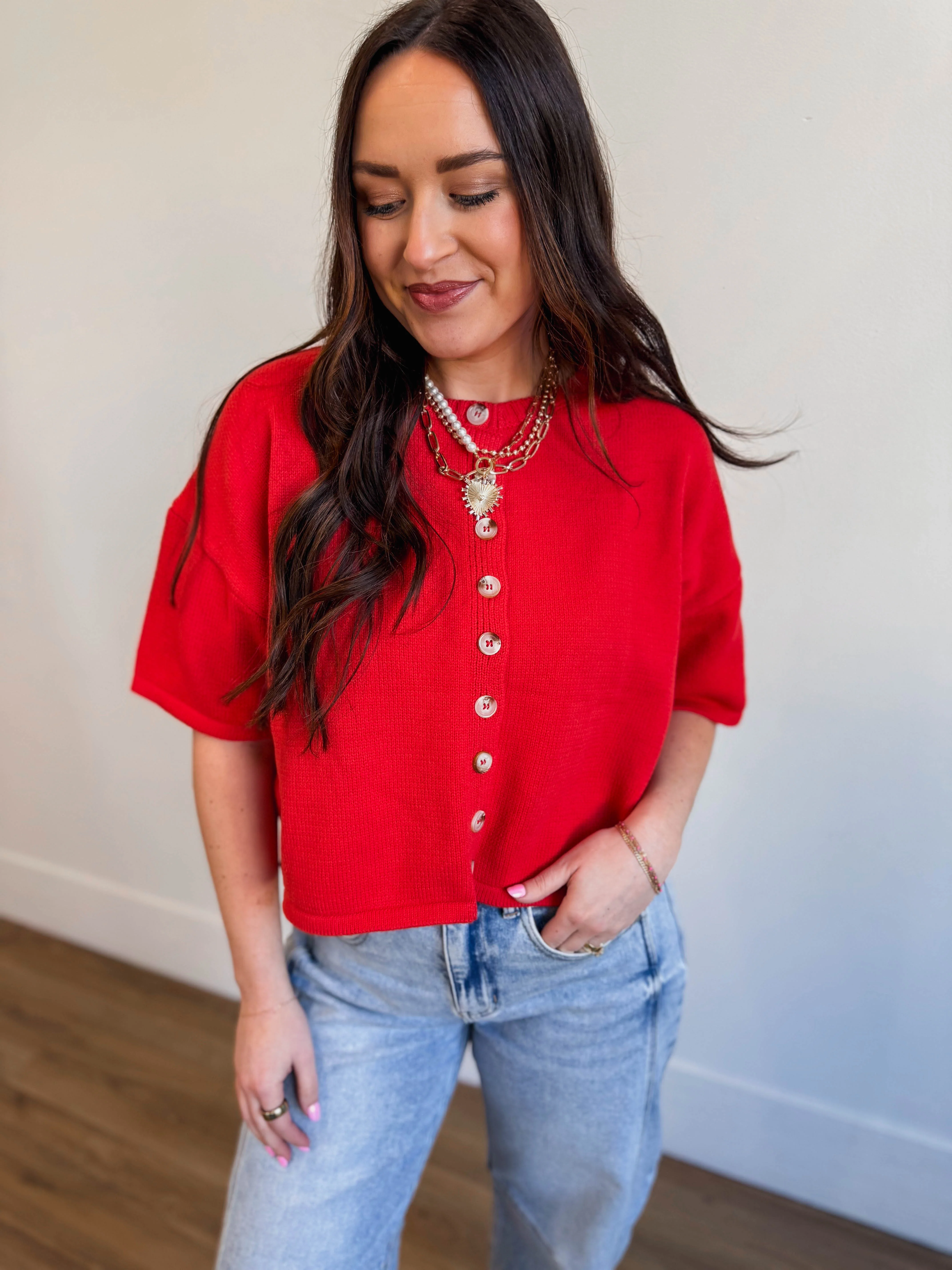 Simply Essential Knit Top-Poppy - Image 7