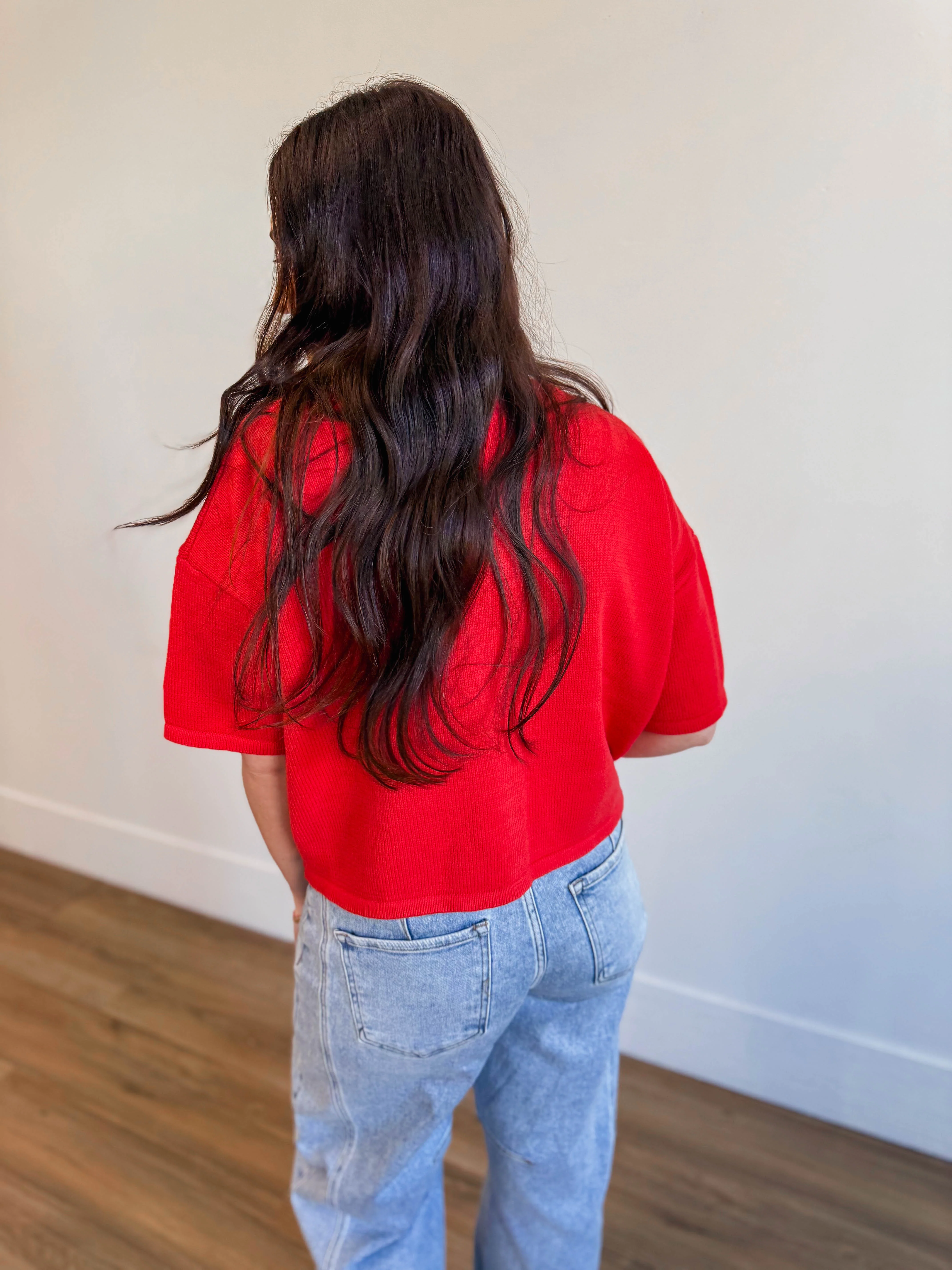 Simply Essential Knit Top-Poppy - Image 8
