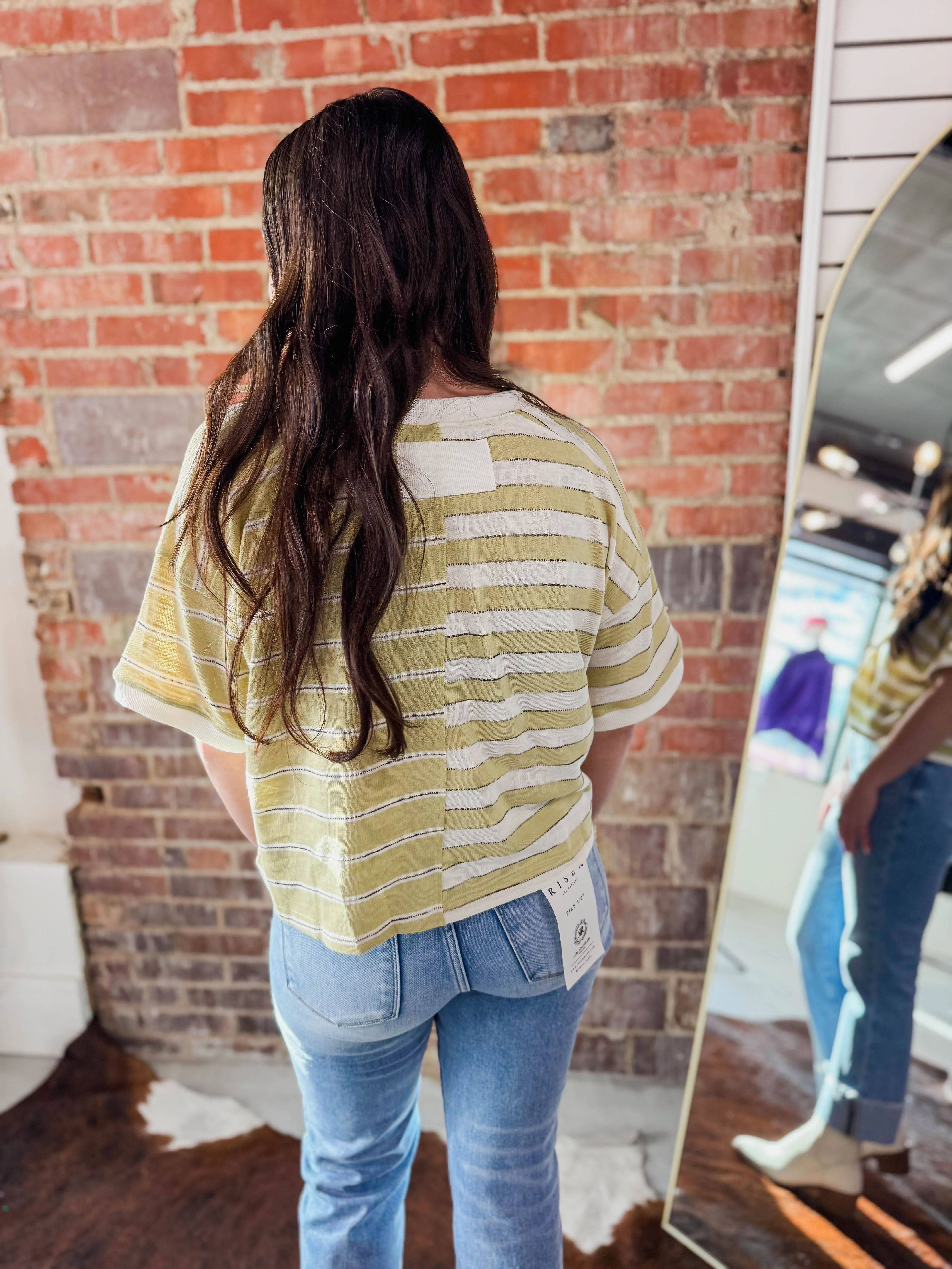 Sloane Striped Button Down Tee - Image 6