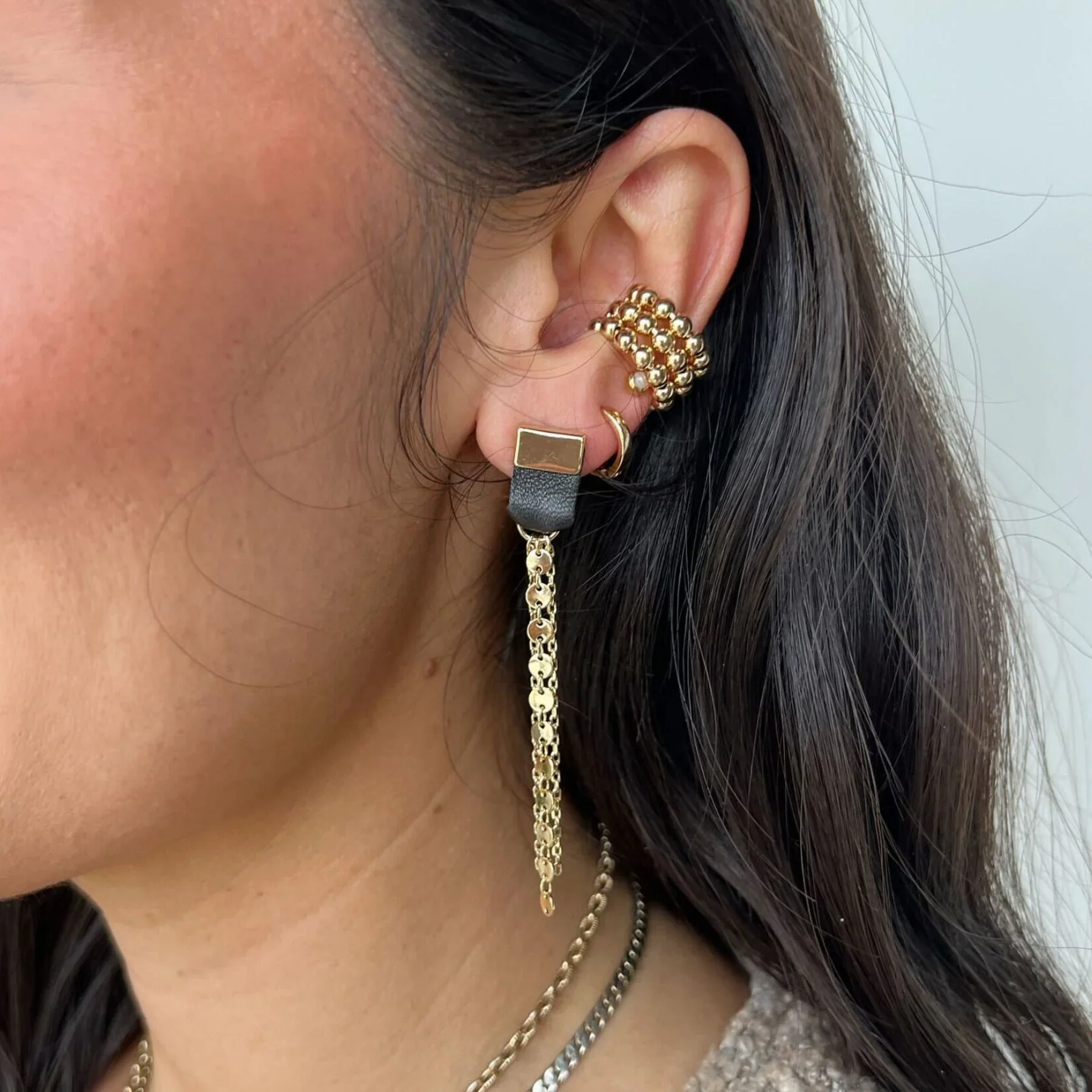 Spencer Earrings - Nickel & Suede - Image 3