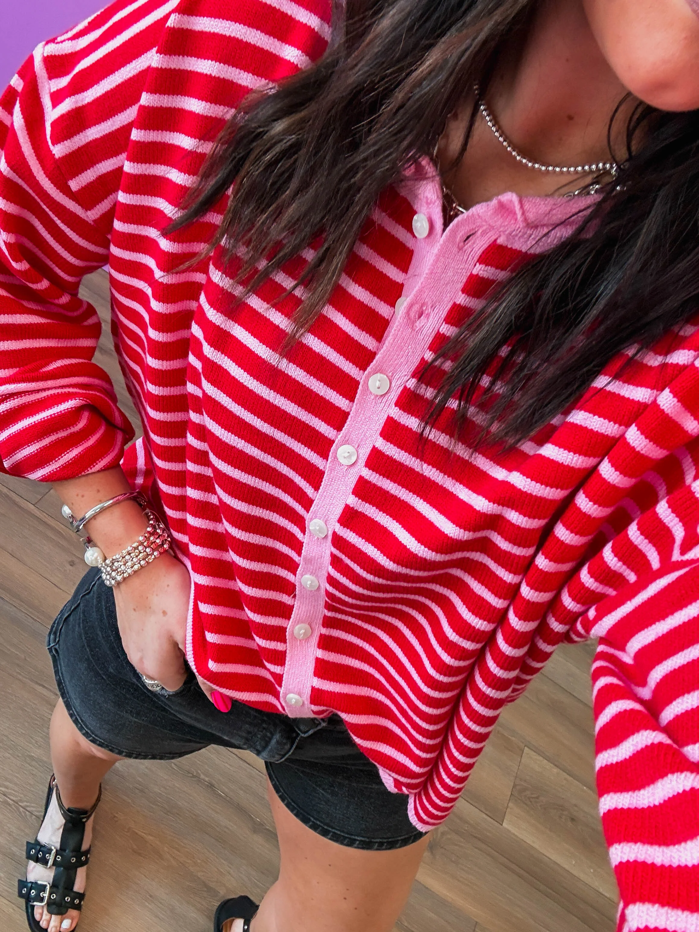 Sweet Talk Striped Cardigan - Image 9
