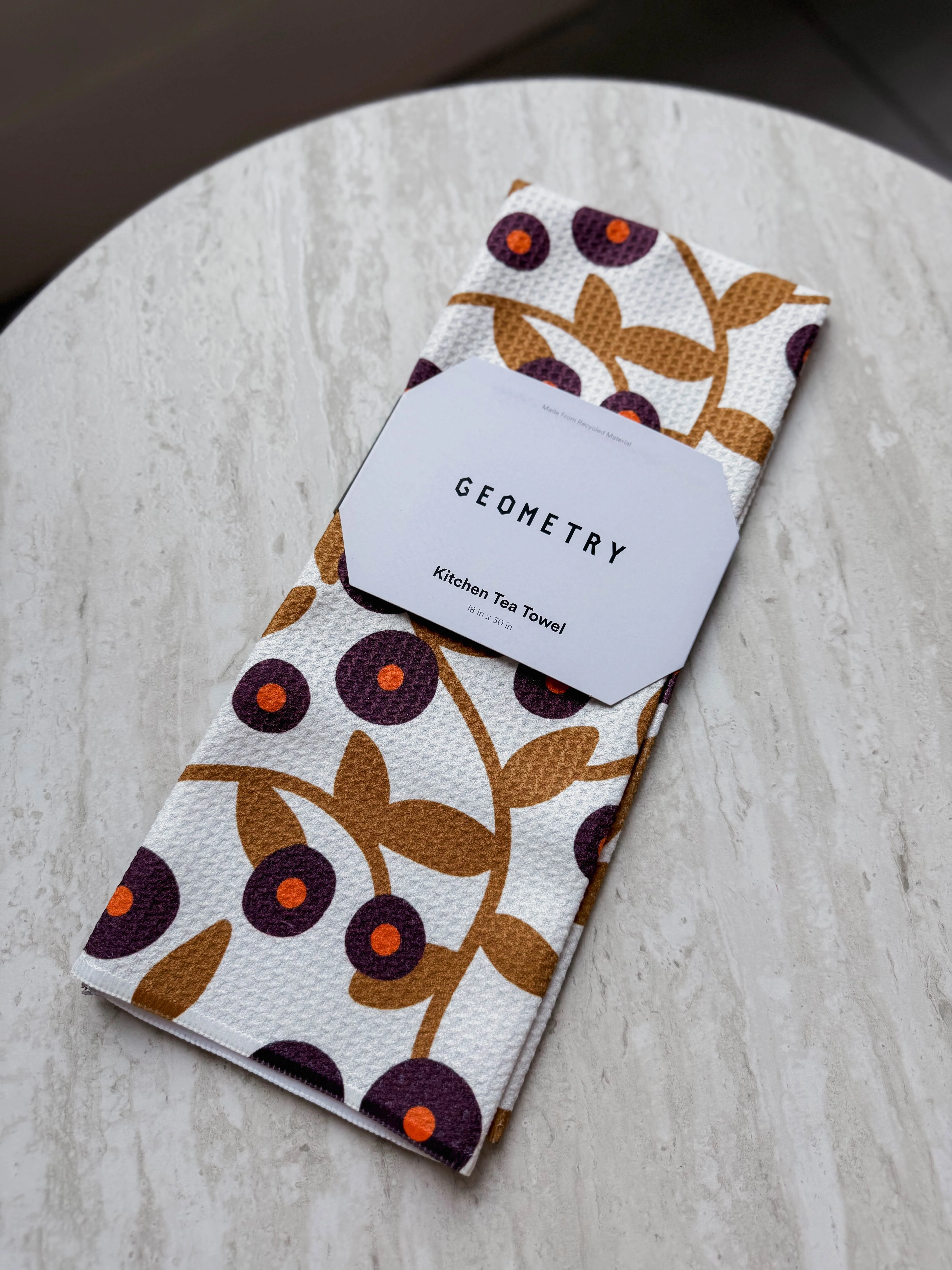 Swirling Vines Tea Towel-Geometry