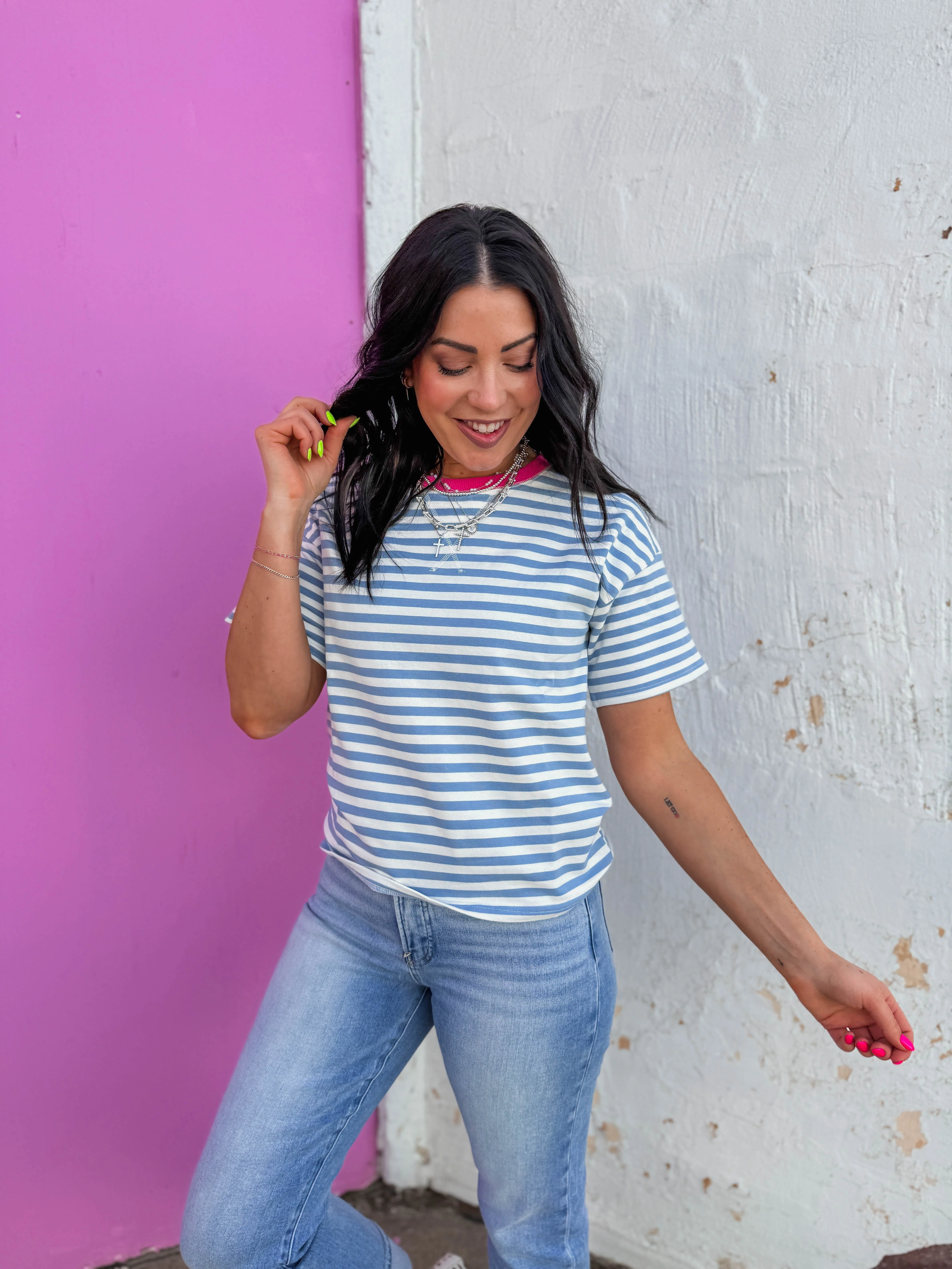 Tara Striped Tee - Image 5