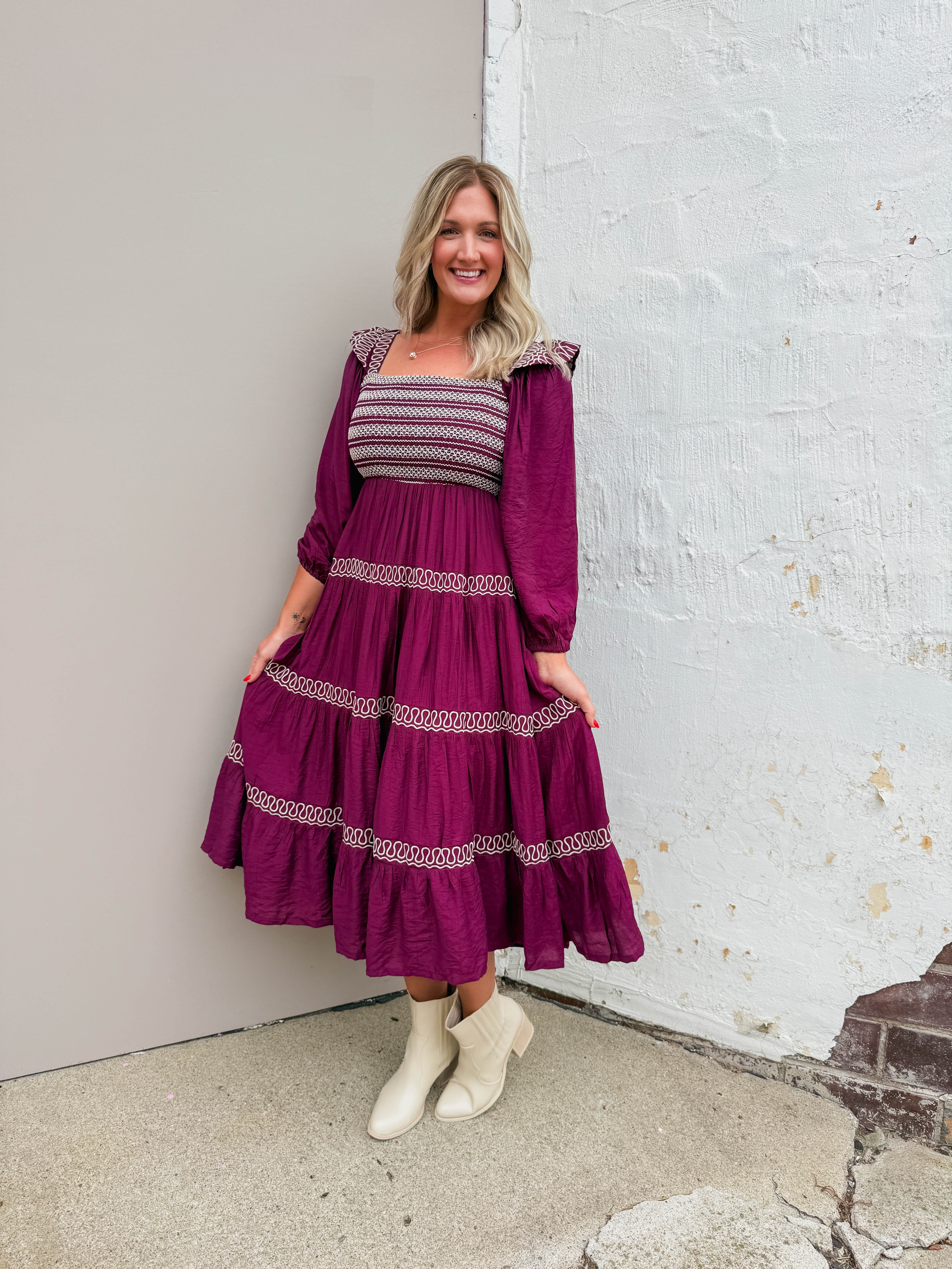 Tessa Maxi Dress-Plum - Image 6