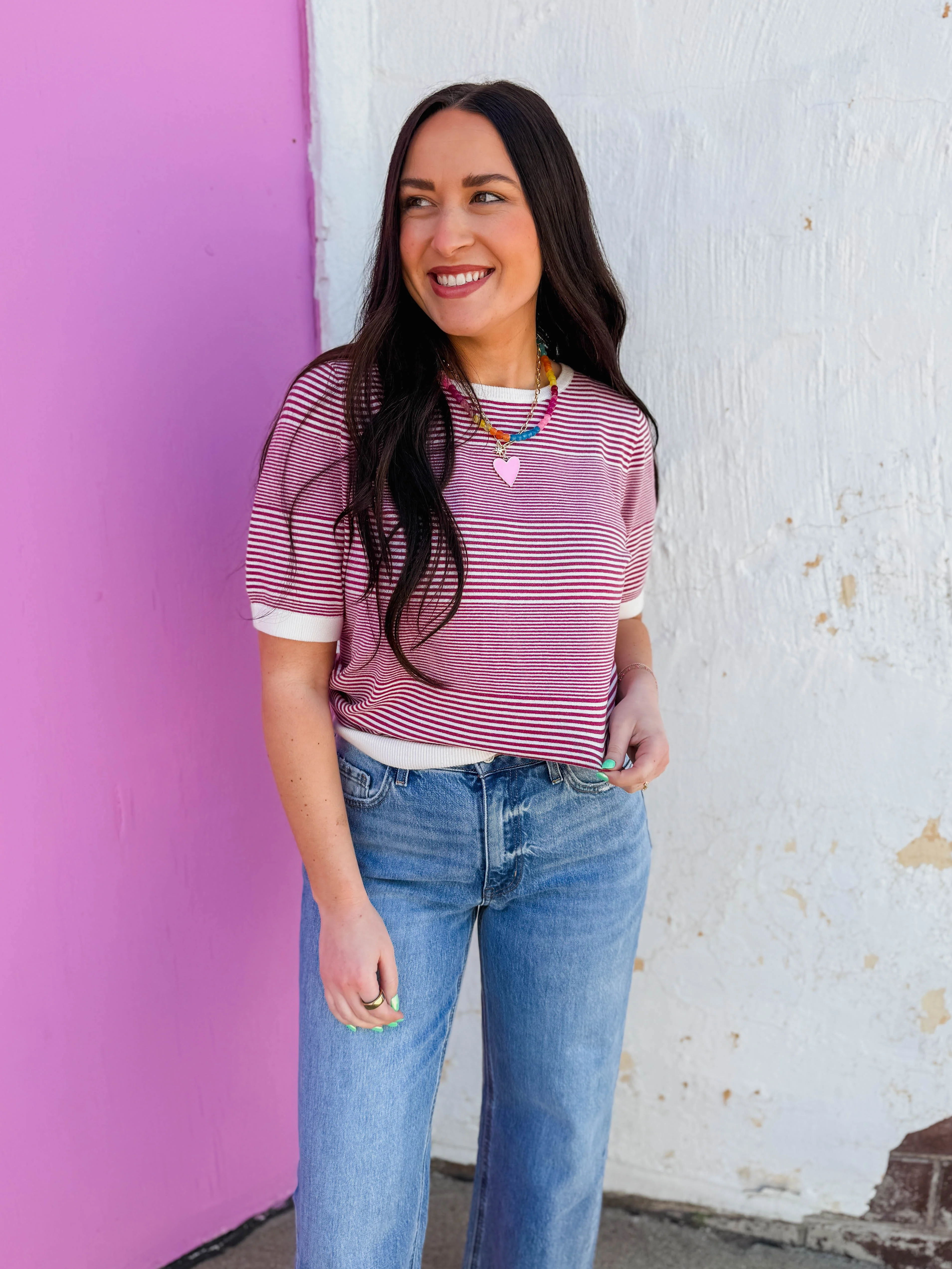 Tori Striped Knit Top - Image 3