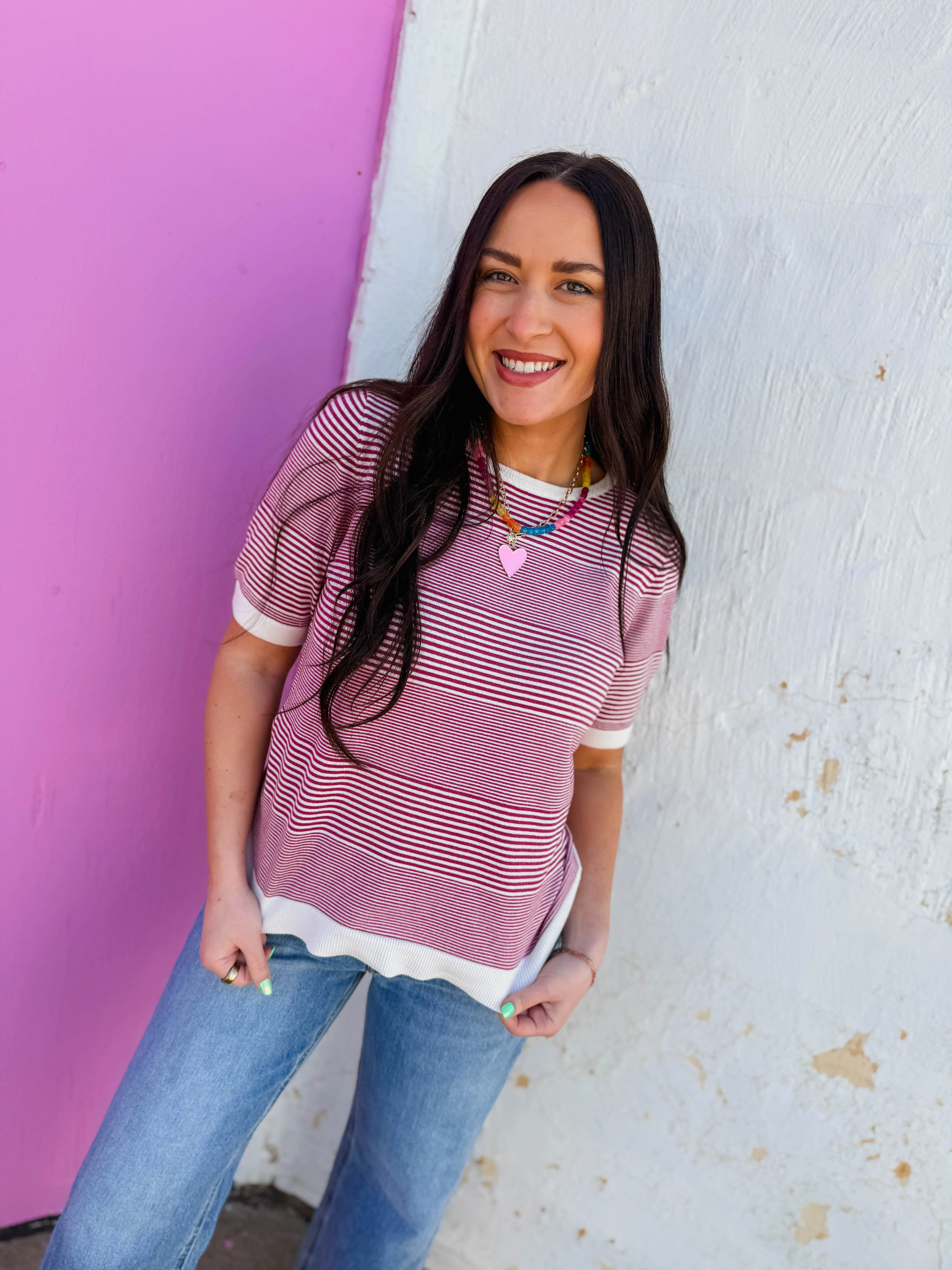 Tori Striped Knit Top - Image 4