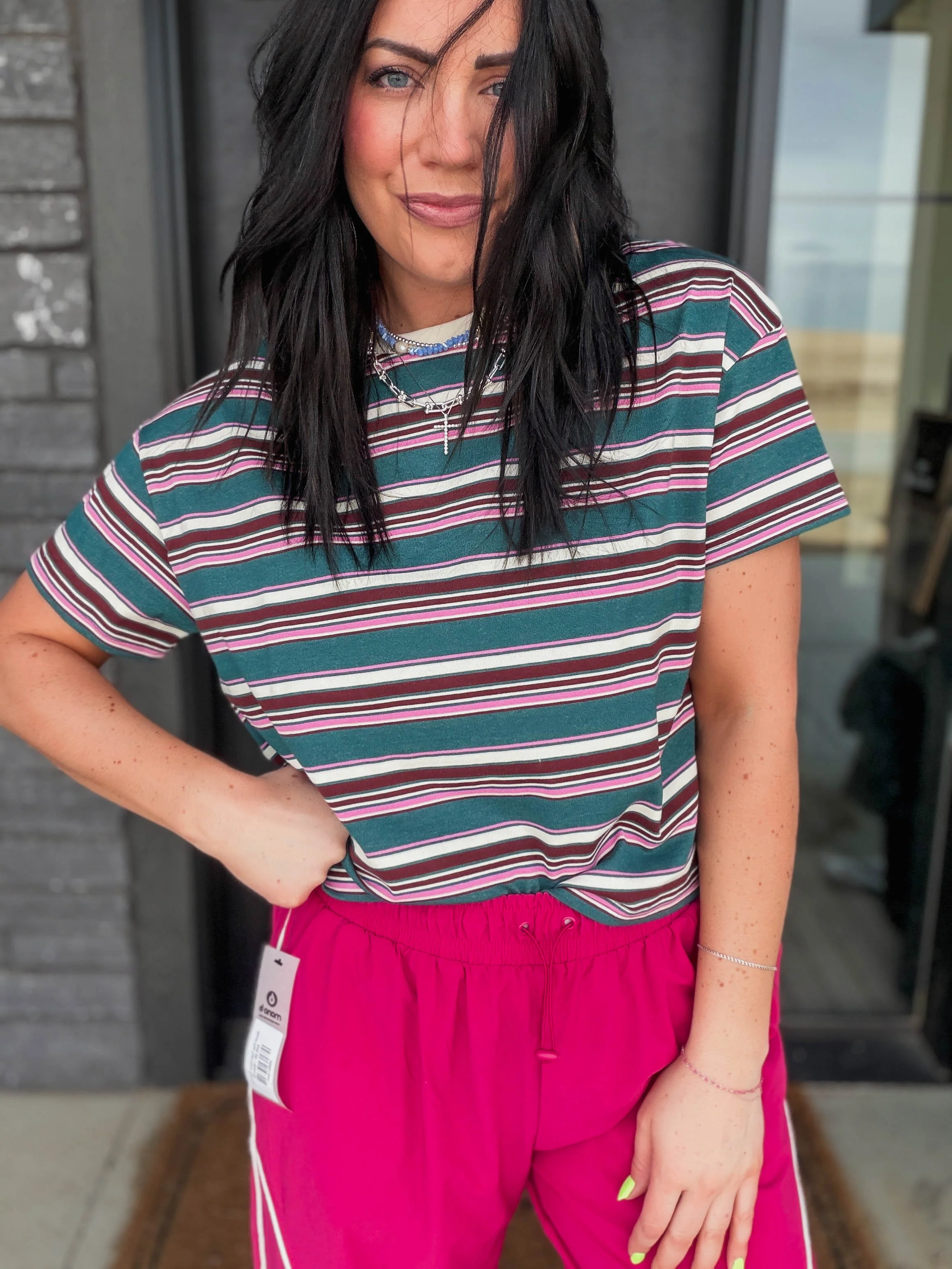 Tristin Striped Tee - Image 6