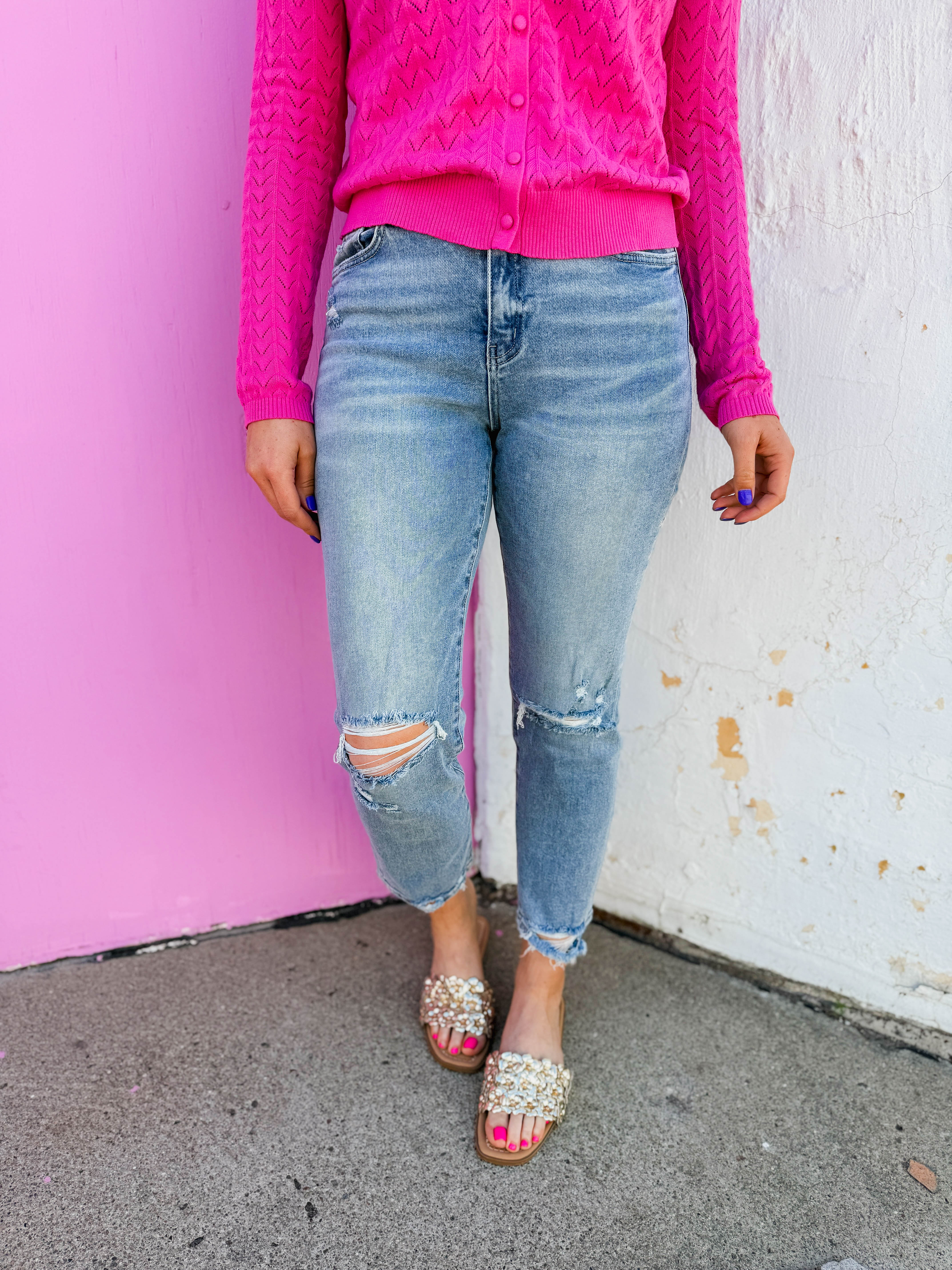 Vivian High Rise Straight Leg Denim