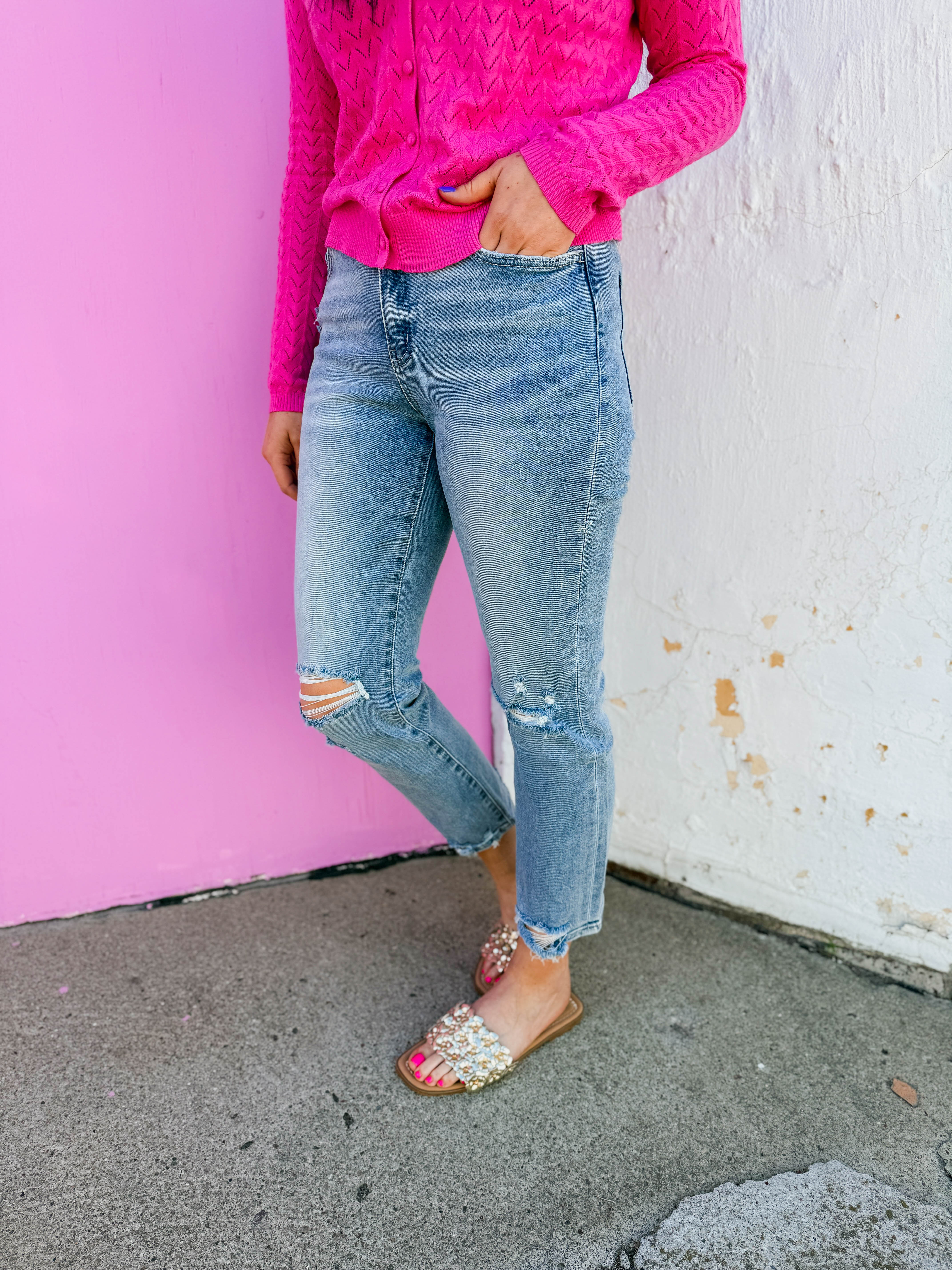 Vivian High Rise Straight Leg Denim - Image 3