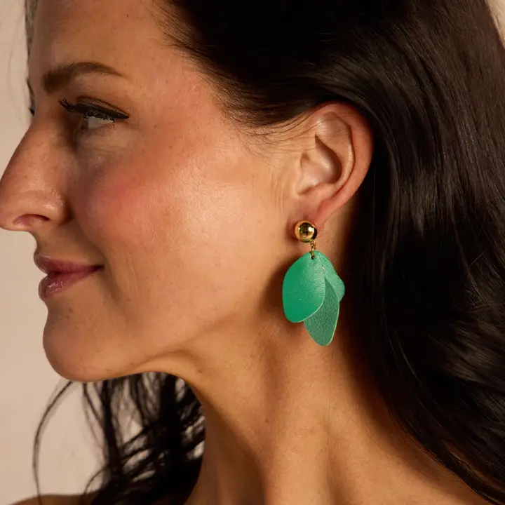 Weston Earrings-Baja Shimmer - Nickel & Suede - Image 3