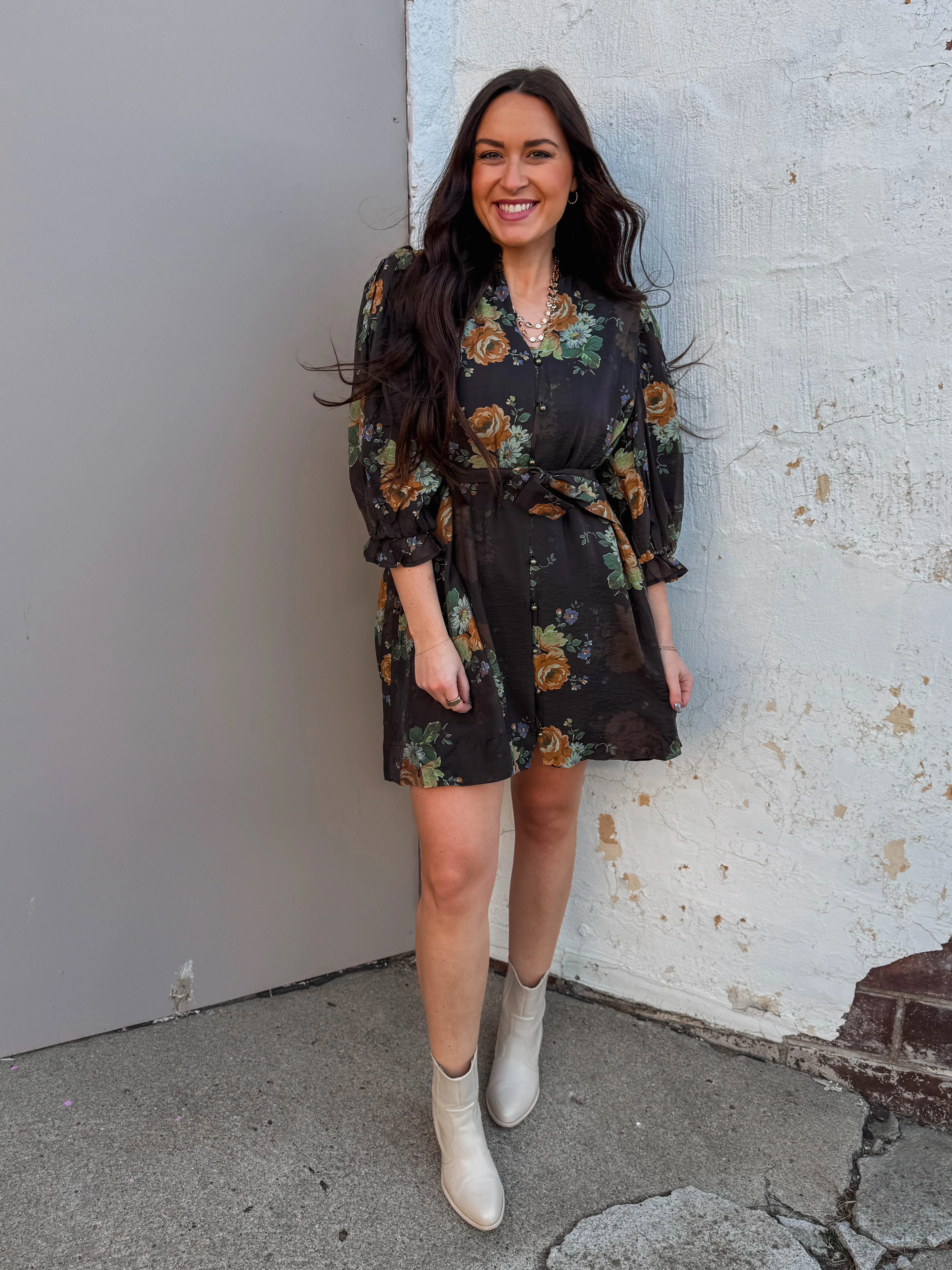 Willow Floral Mini Dress - Image 2