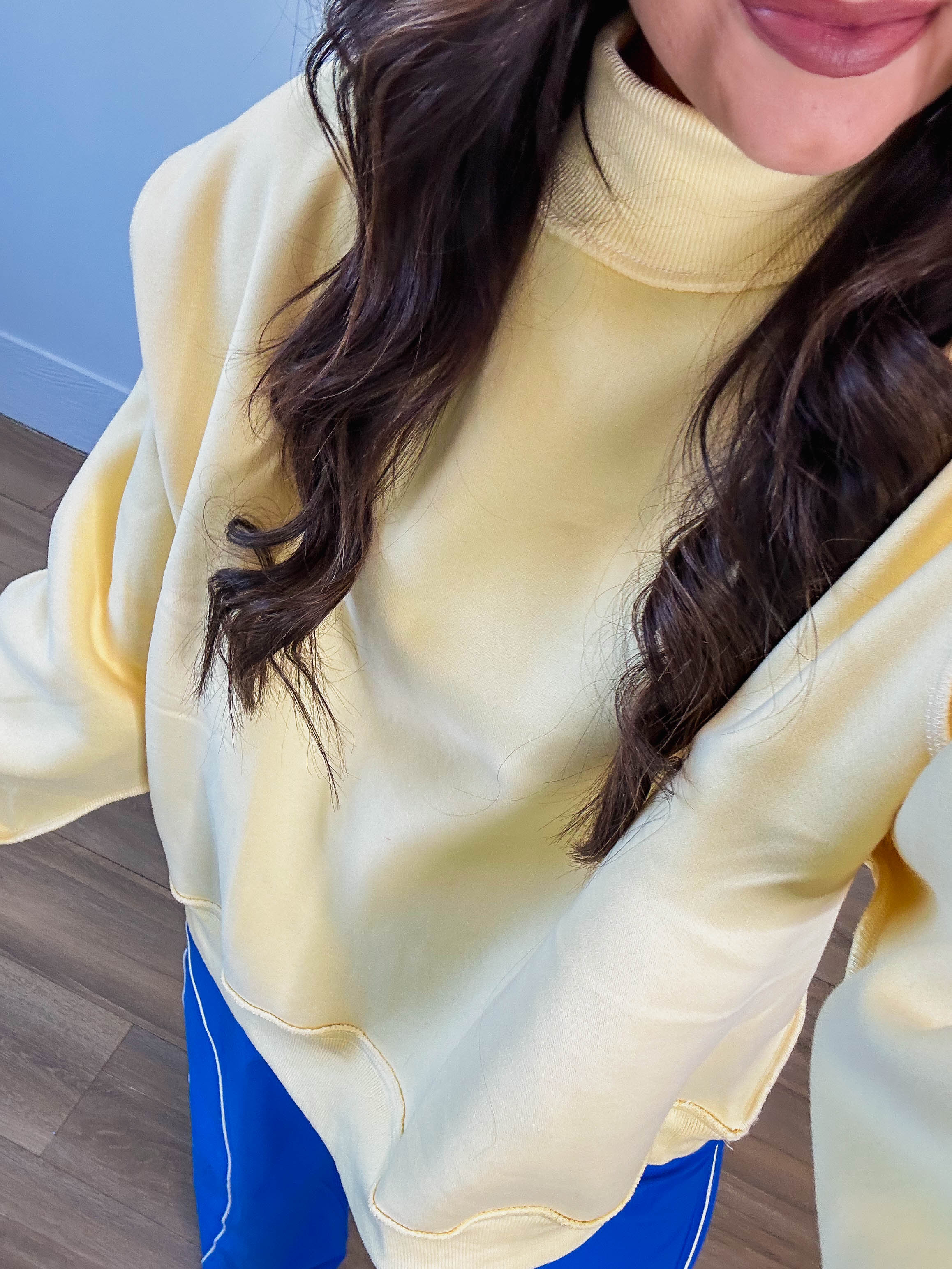 Winnie Mock Neck Sweatshirt-Yellow - Image 6