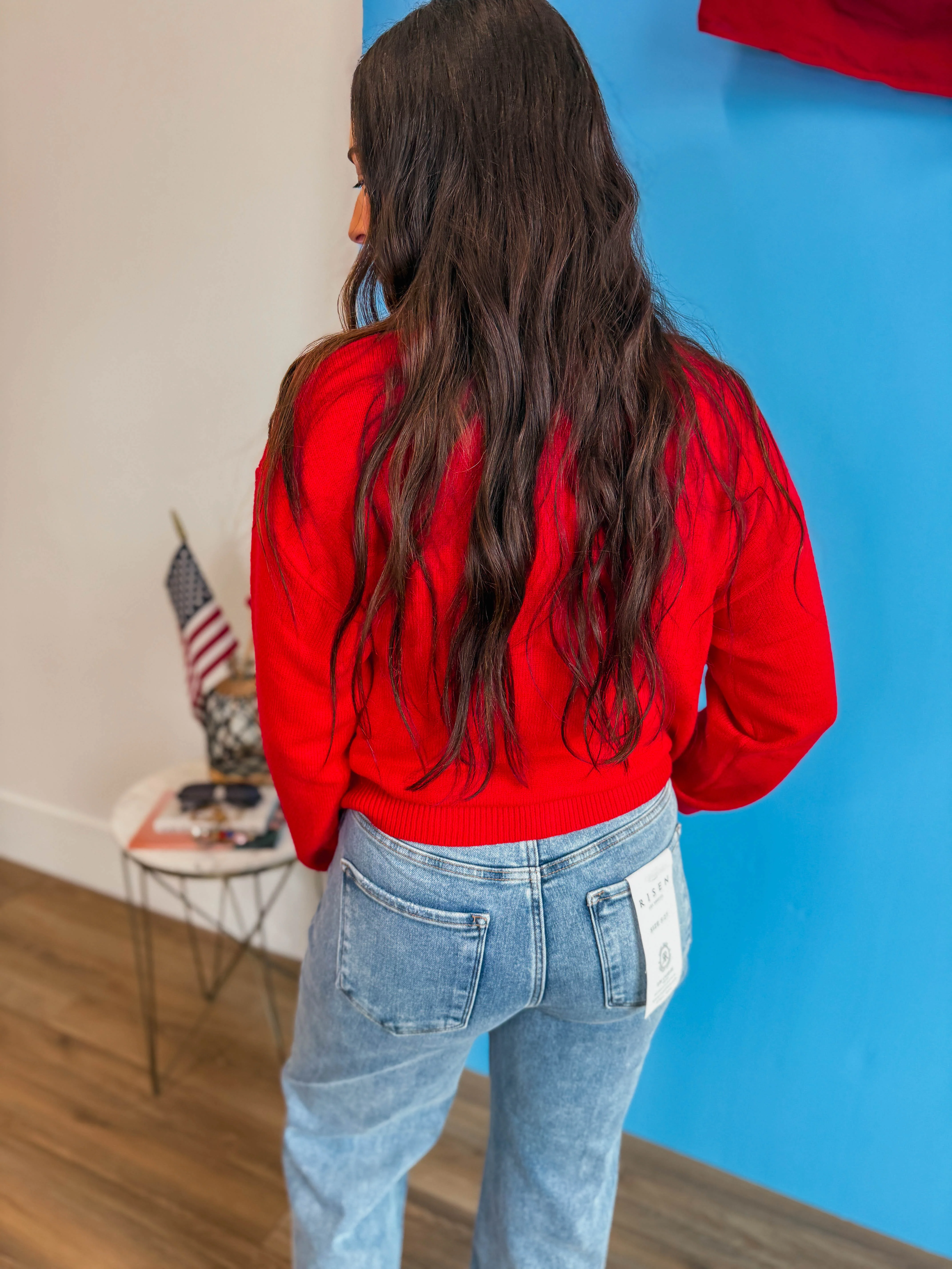 Wren Cardigan-Red - Image 5