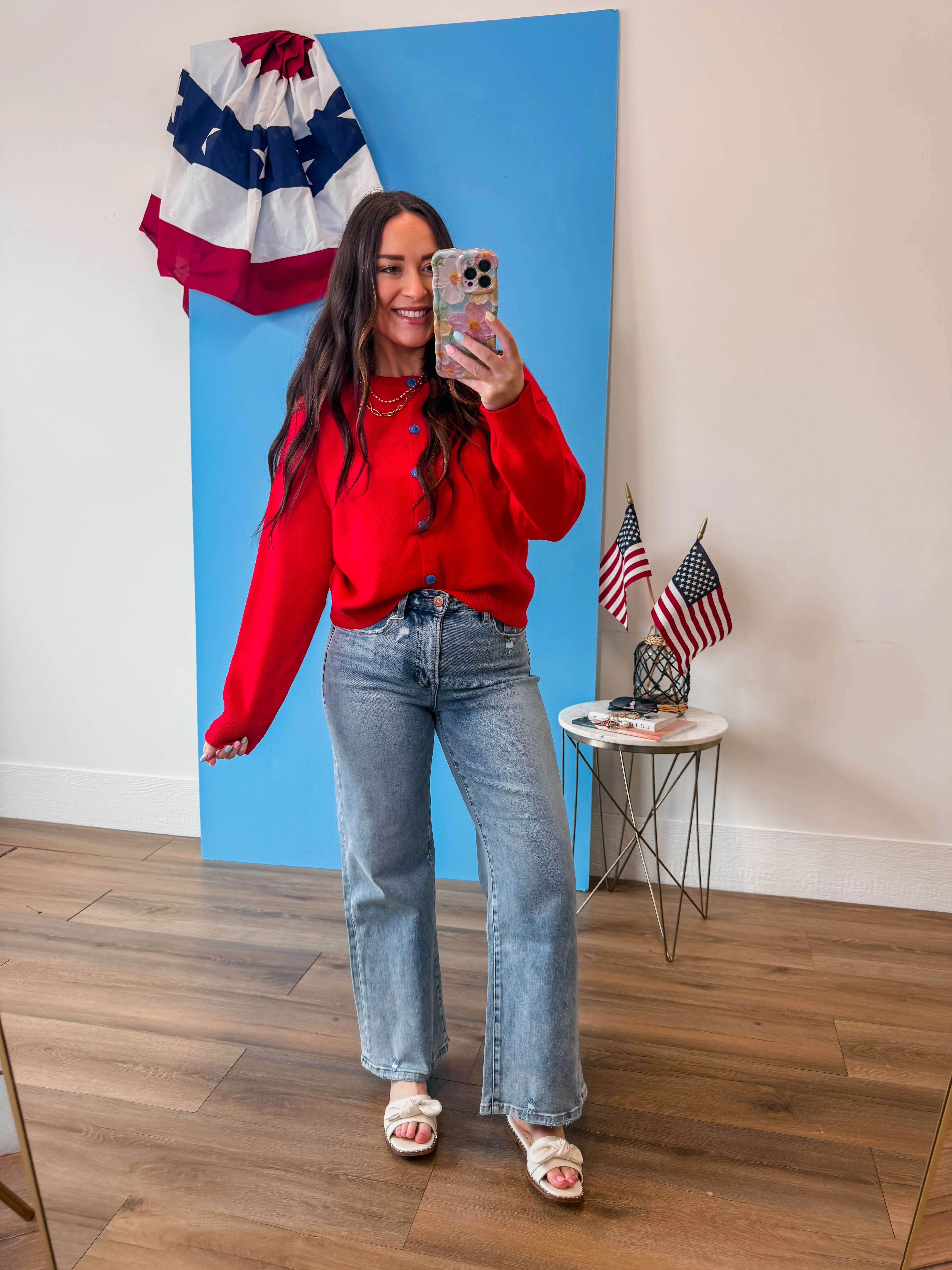 Wren Cardigan-Red - Image 6