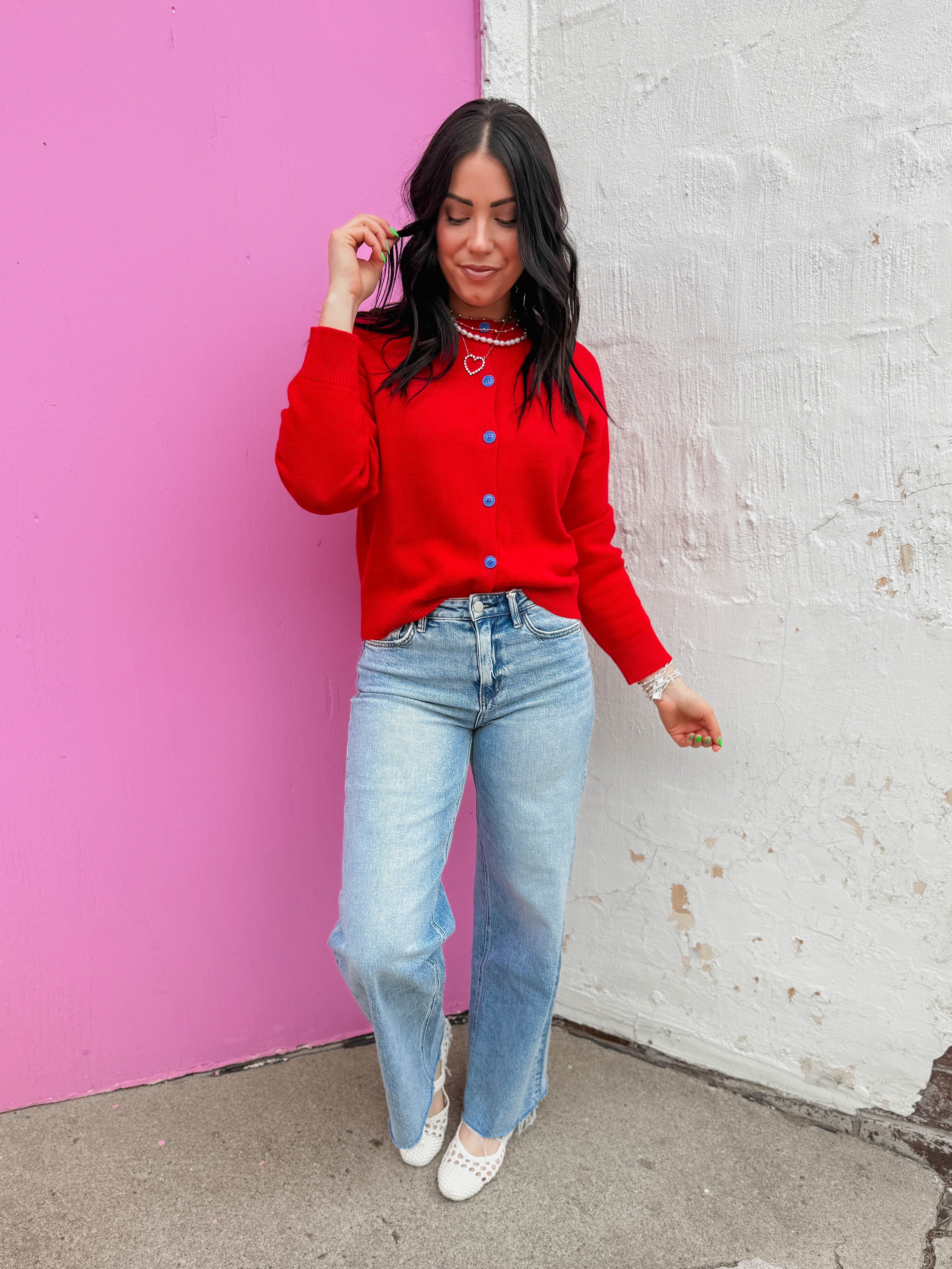 Wren Cardigan-Red - Image 8