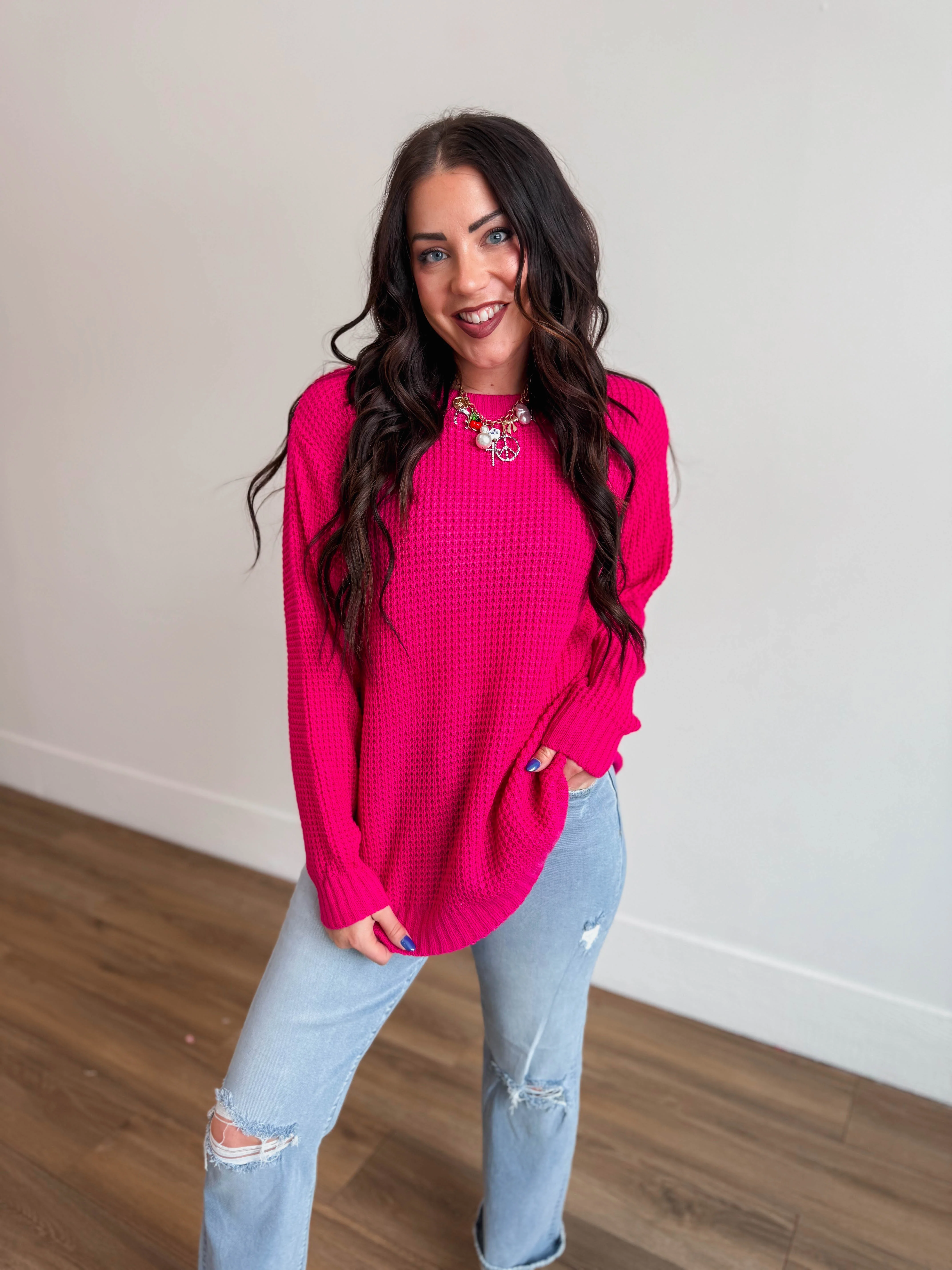 Zoey Waffle Knit Sweater - Image 6